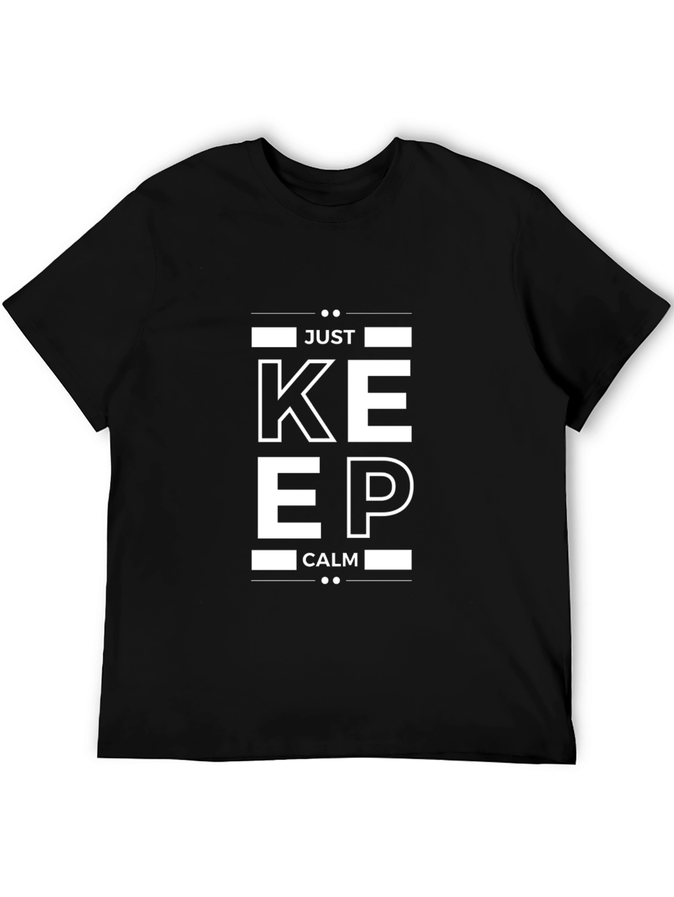 Just Keep Calm Black T-Shirt