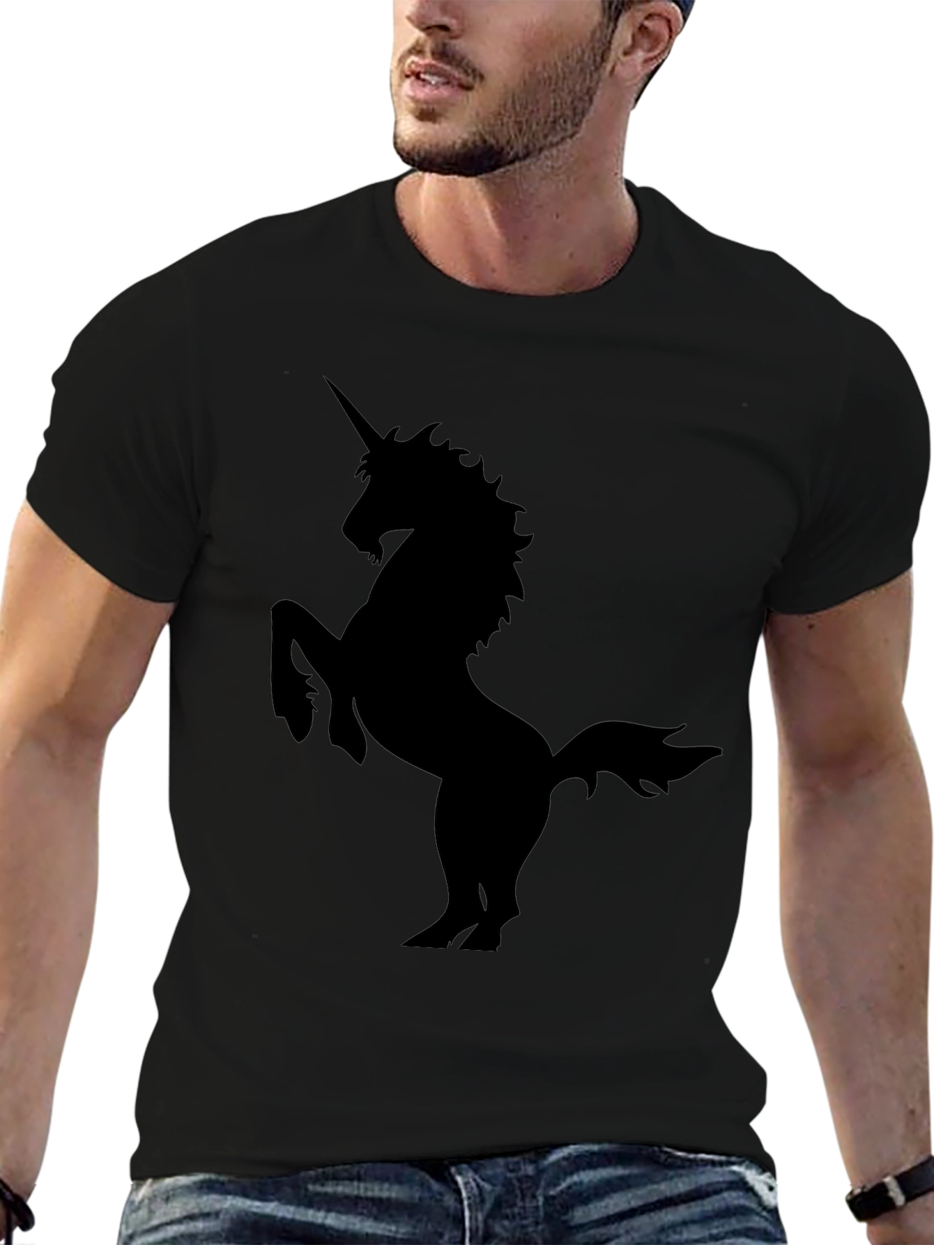 Unicorn Silhouette Black T-Shirt