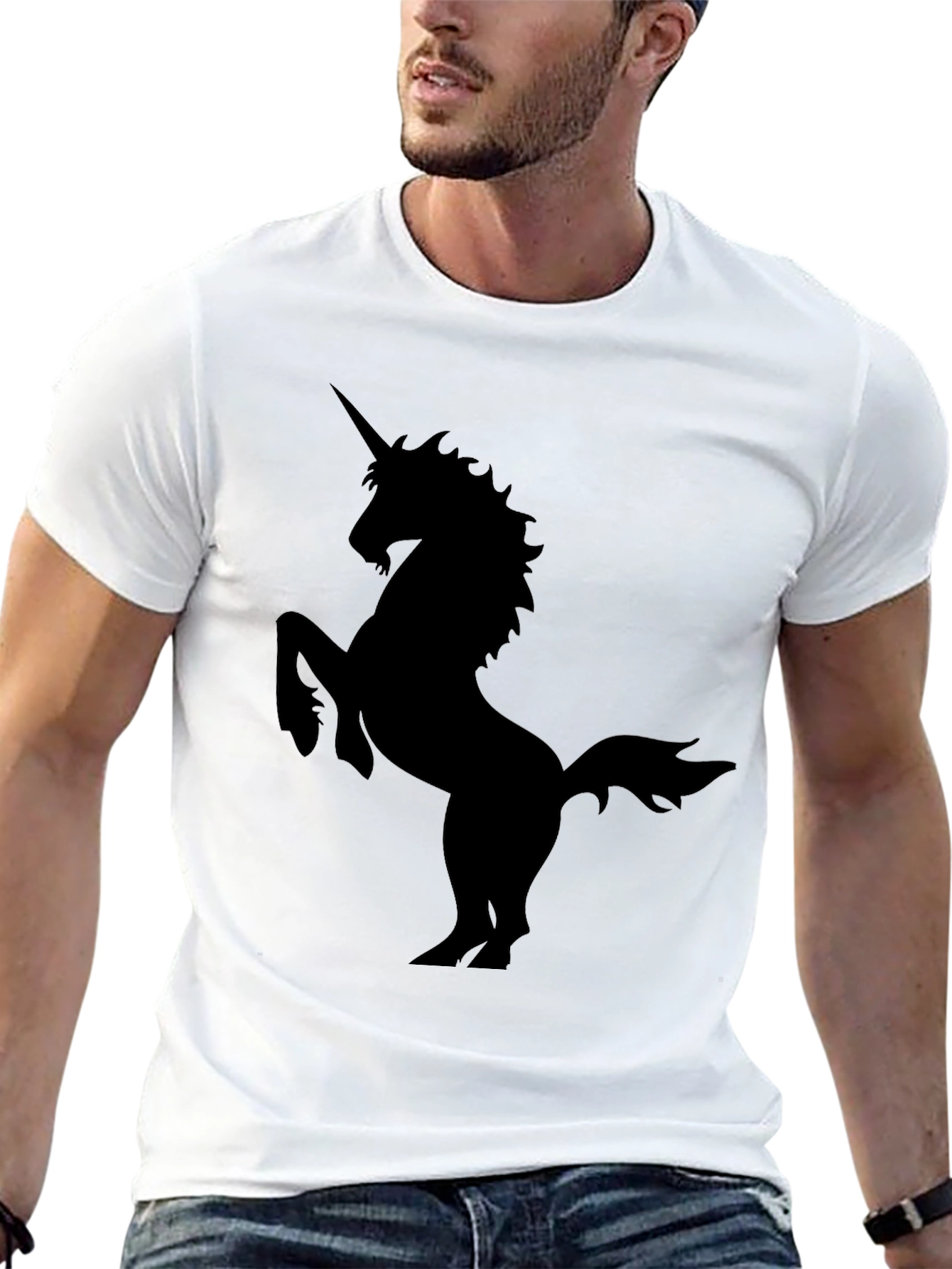 Unicorn Silhouette Black T-Shirt