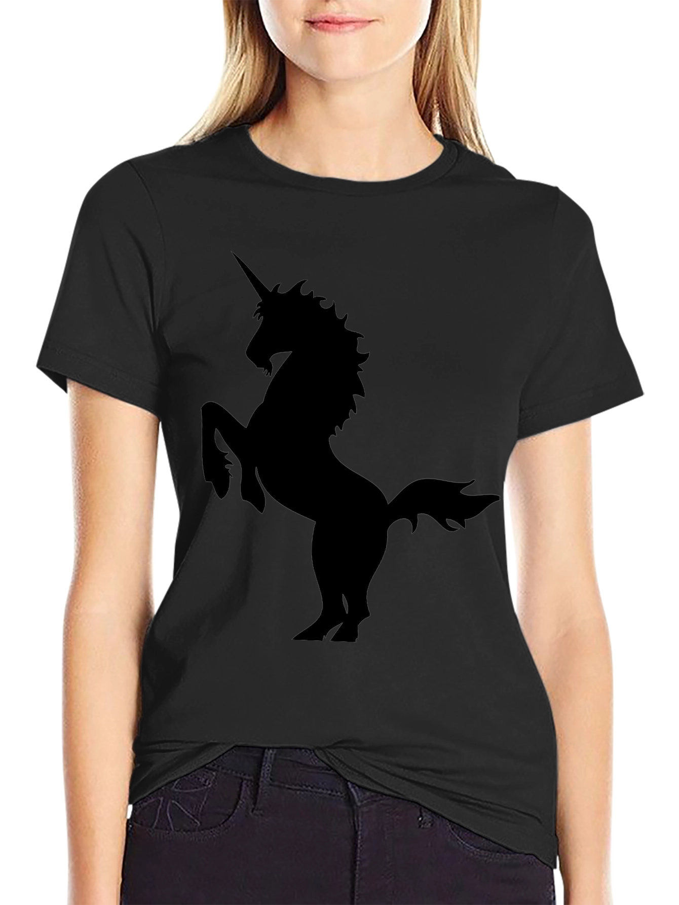 Unicorn Silhouette Black T-Shirt