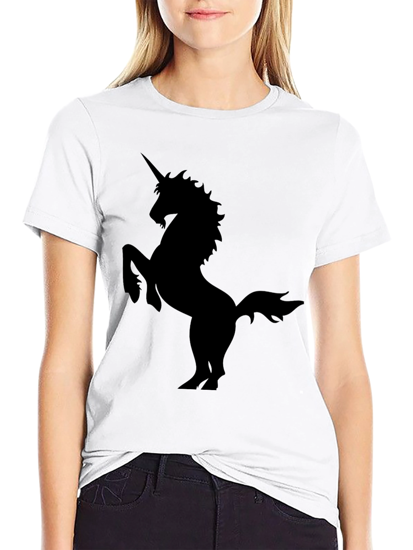 Unicorn Silhouette Black T-Shirt
