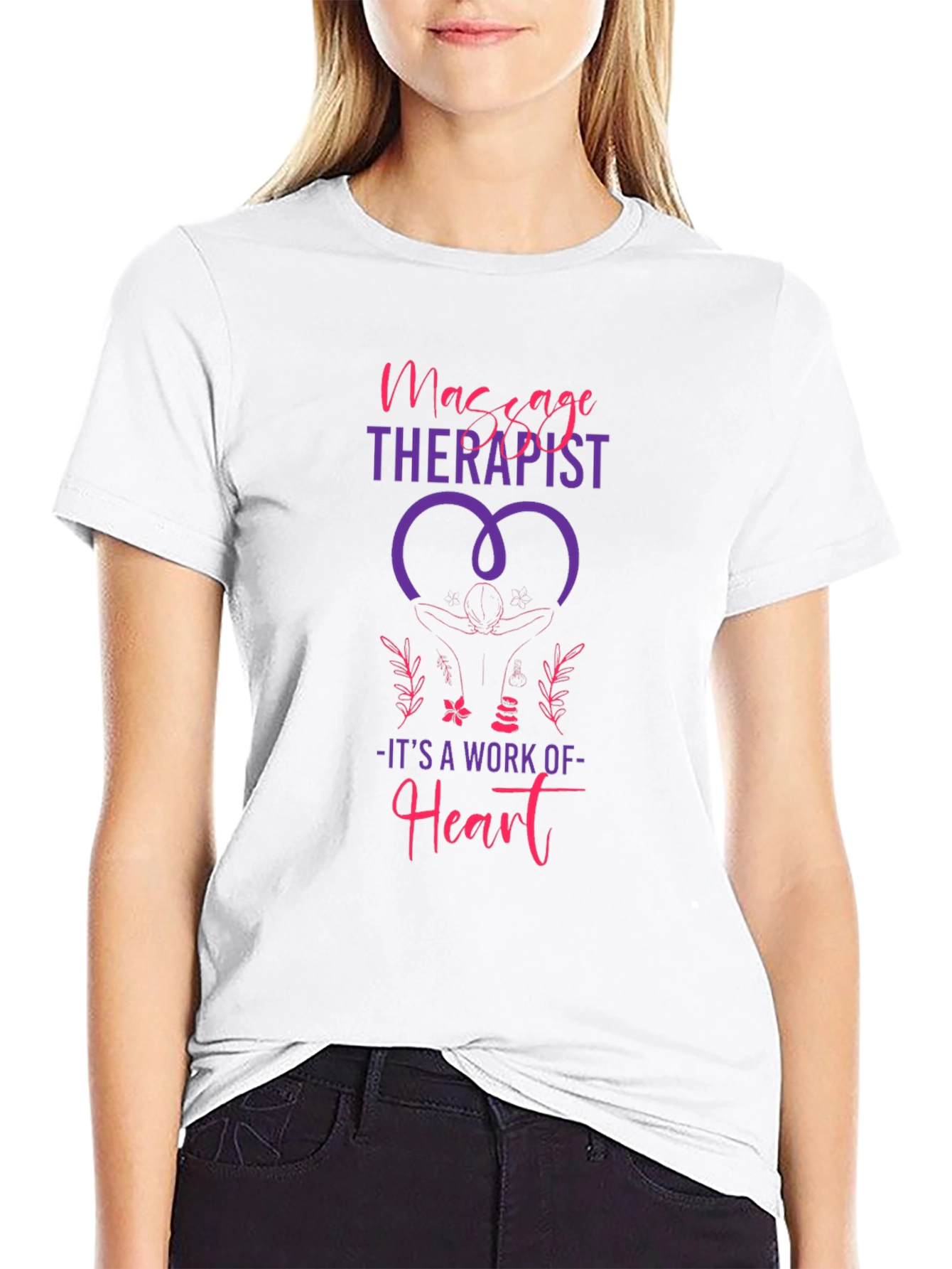 Massage Therapist Heart Work T-Shirt