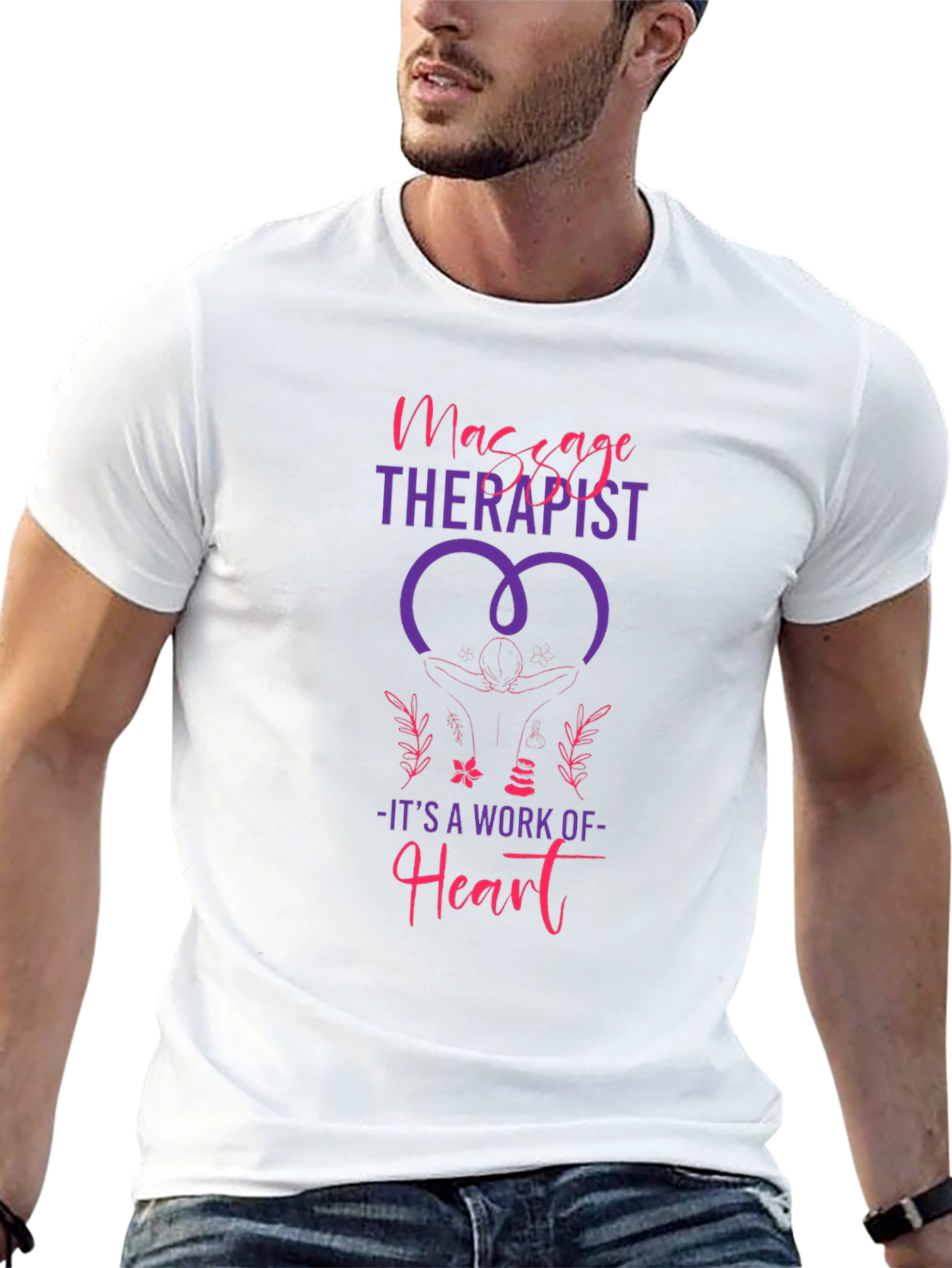Massage Therapist Heart Work T-Shirt