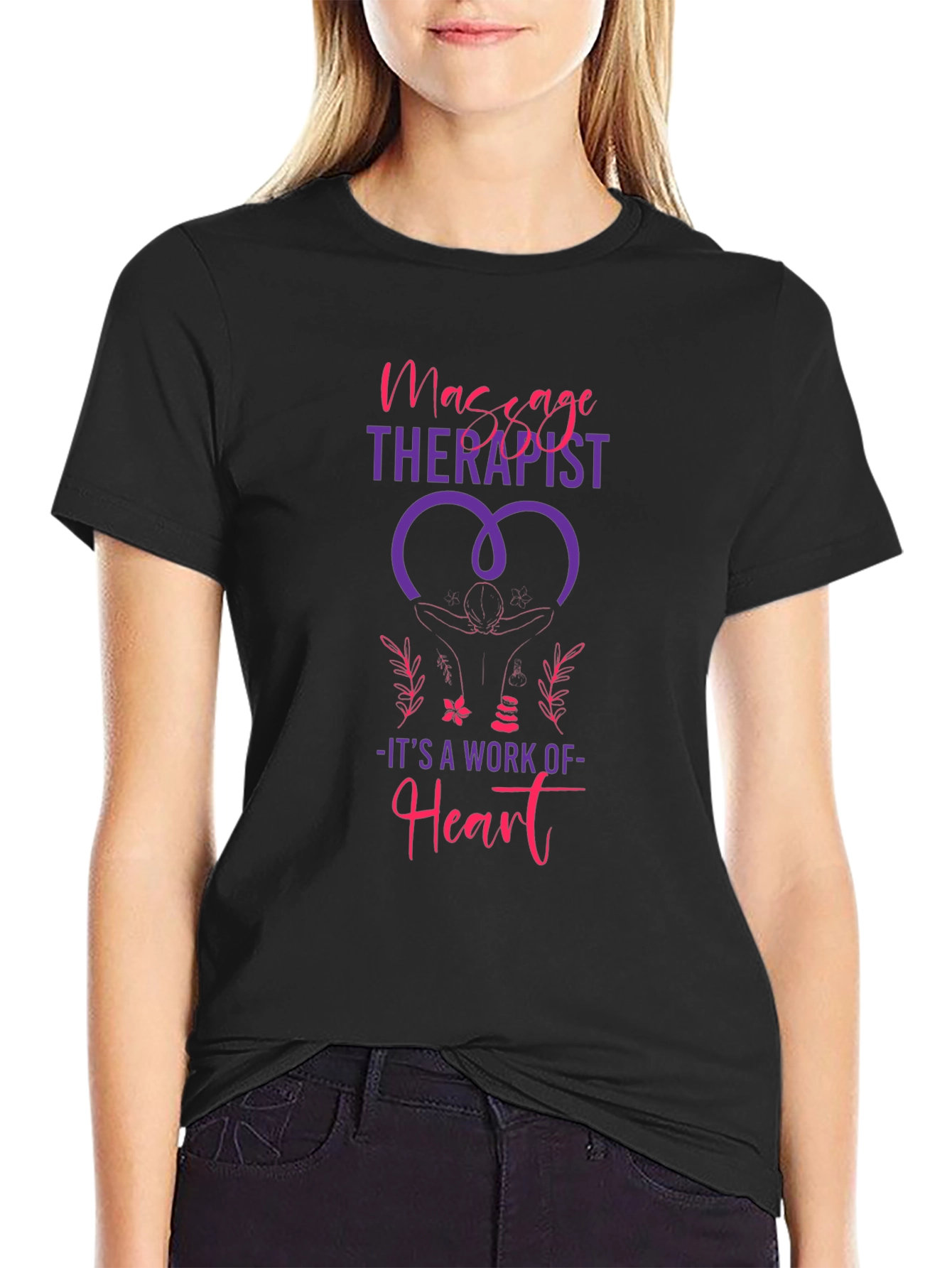 Massage Therapist Heart Work T-Shirt