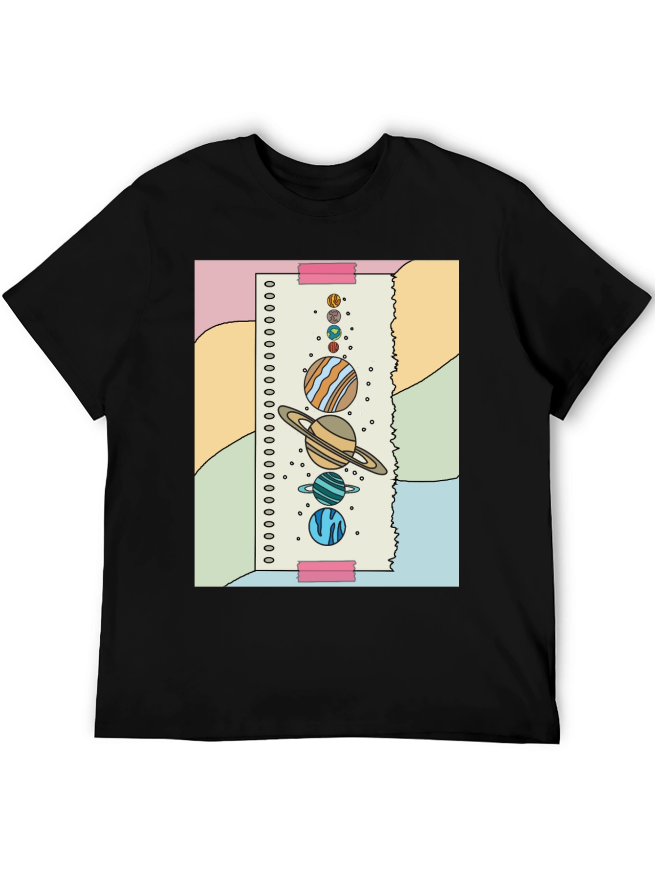 Planet Sketch T-Shirt - Fun Space Design