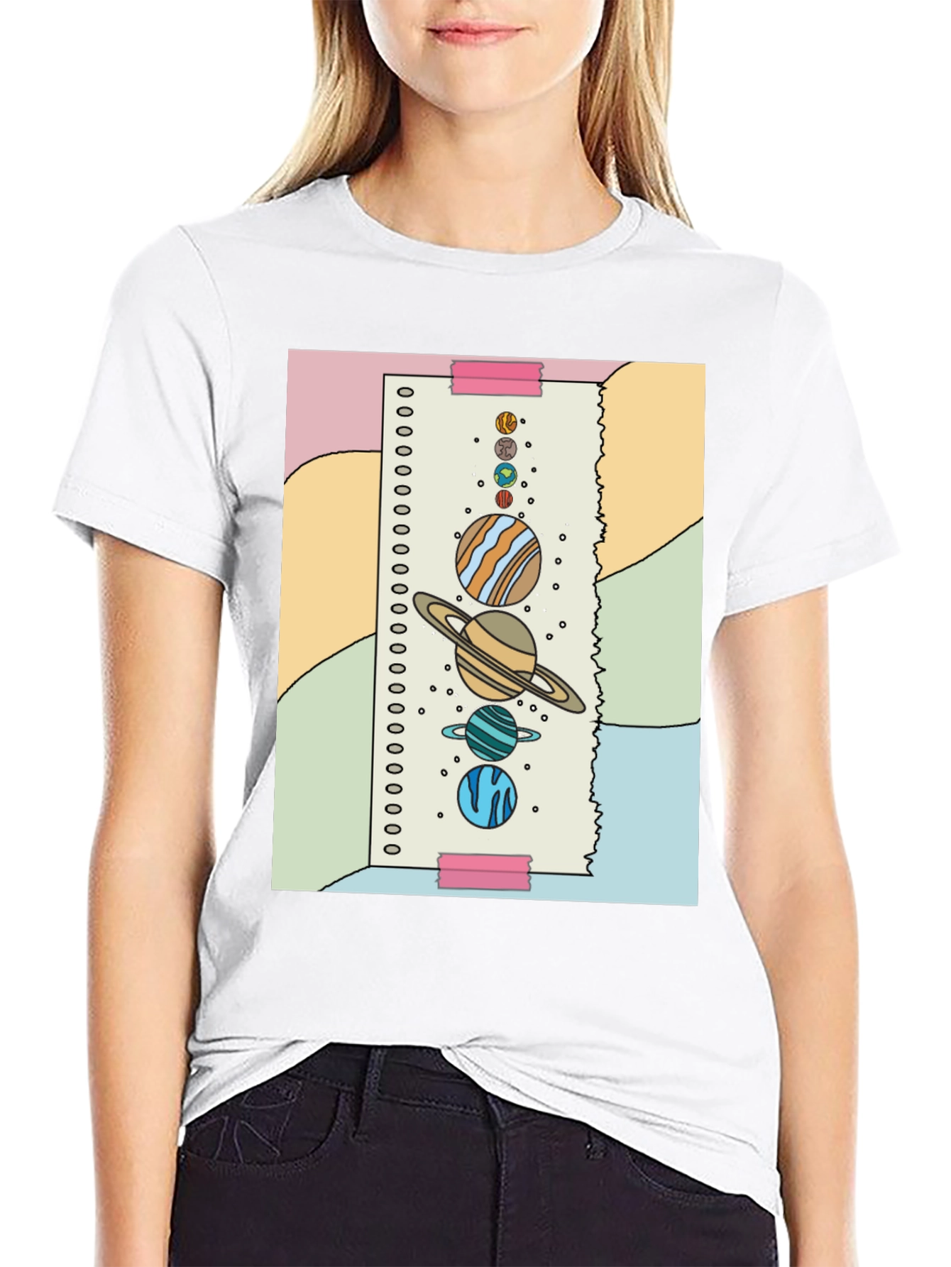 Planet Sketch T-Shirt - Fun Space Design