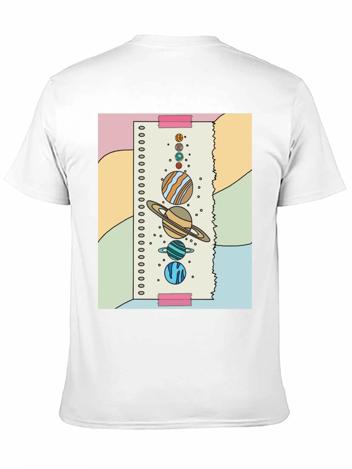 Planet Sketch T-Shirt - Fun Space Design