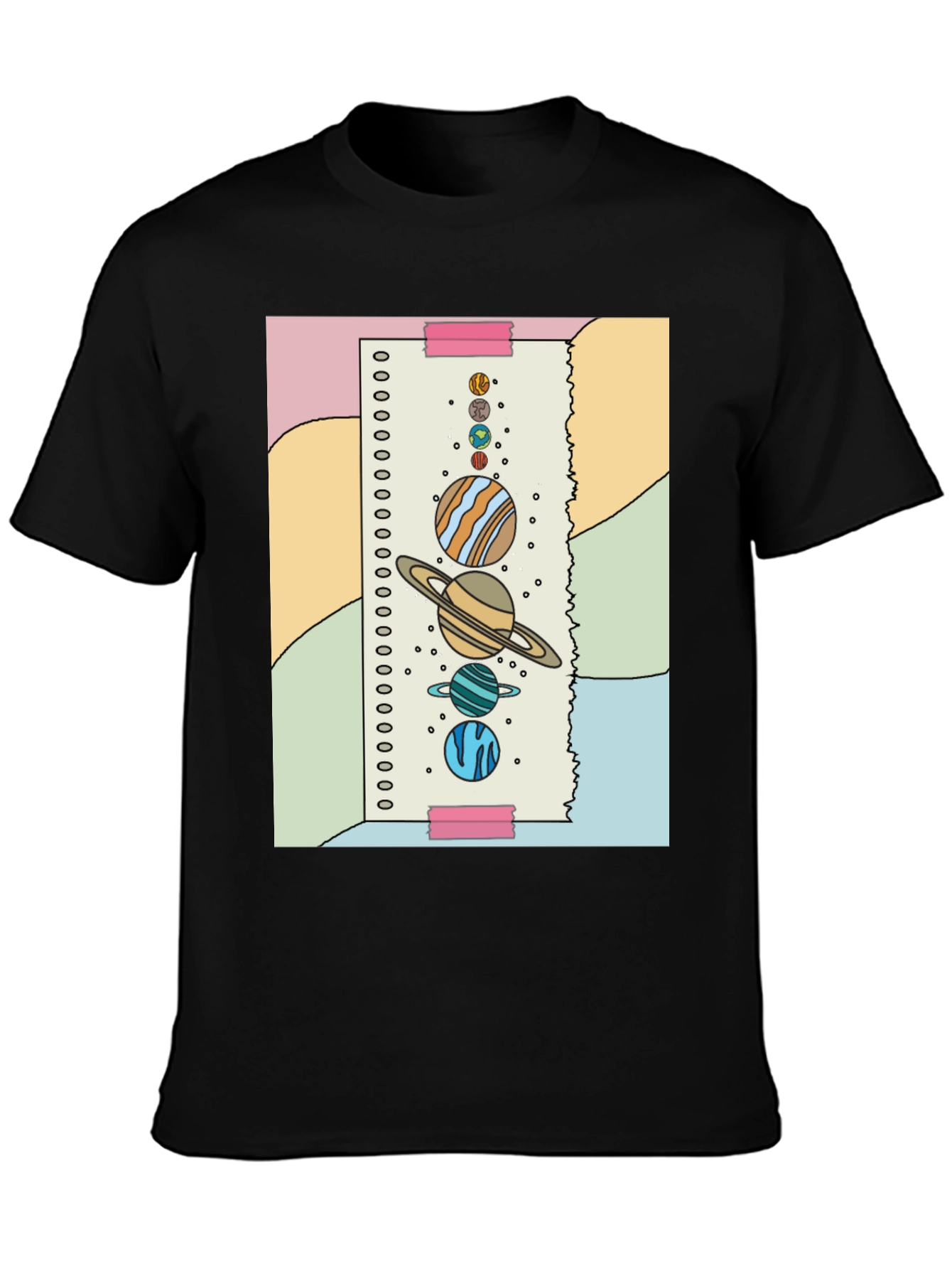 Planet Sketch T-Shirt - Fun Space Design
