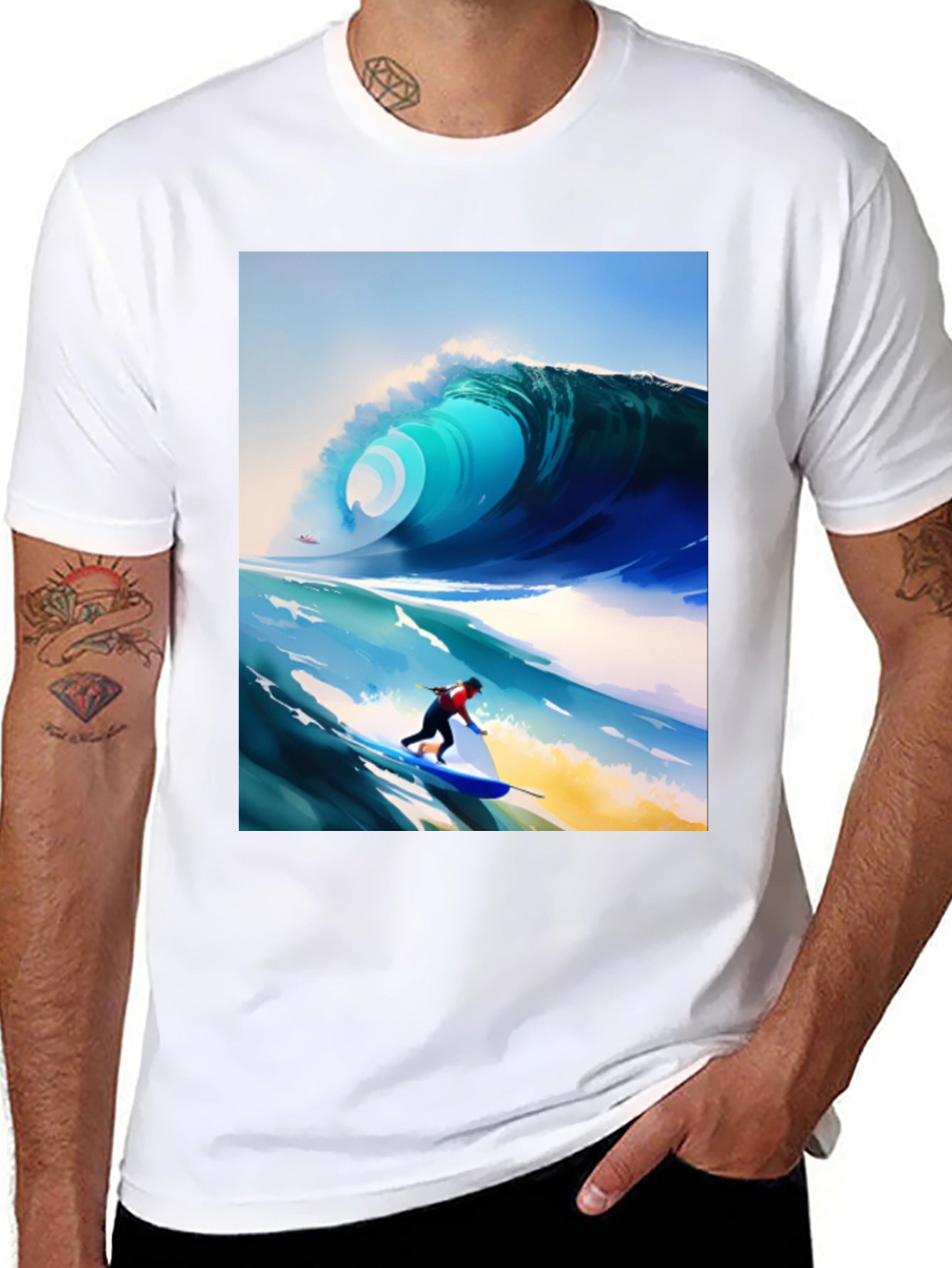 Surfer Wave T-Shirt - Stylish Graphic Tee