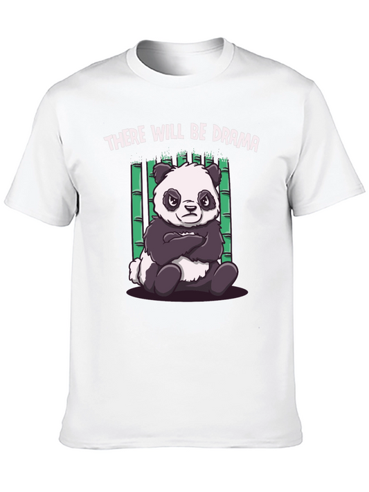 Drama Panda Black T-Shirt - Funny Graphic Tee