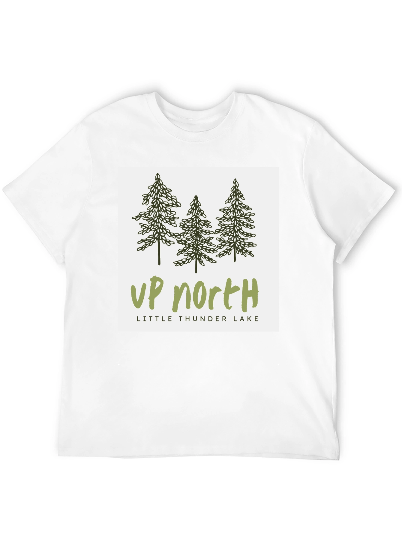 Up North Little Thunder Lake Black T-Shirt