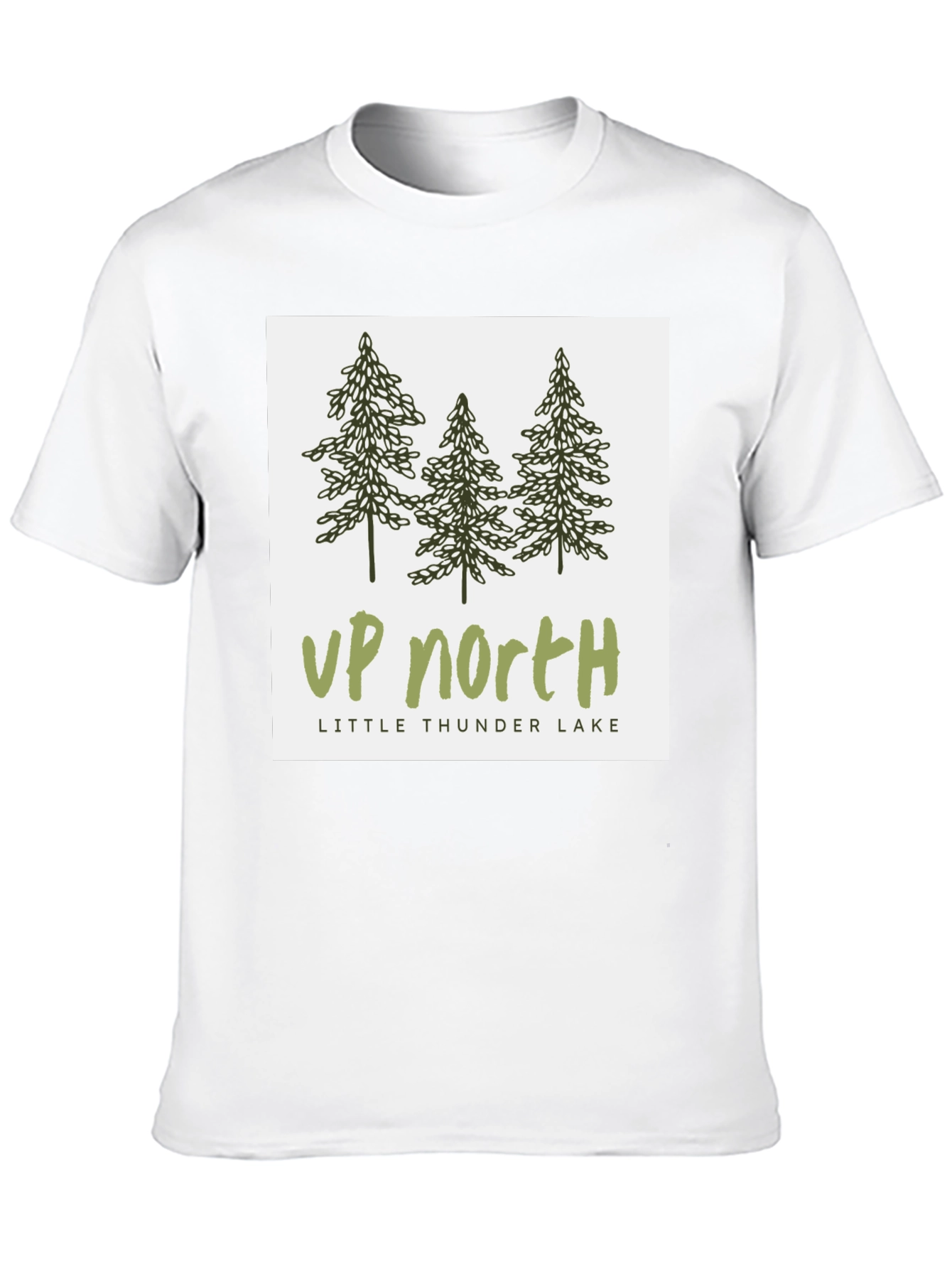 Up North Little Thunder Lake Black T-Shirt
