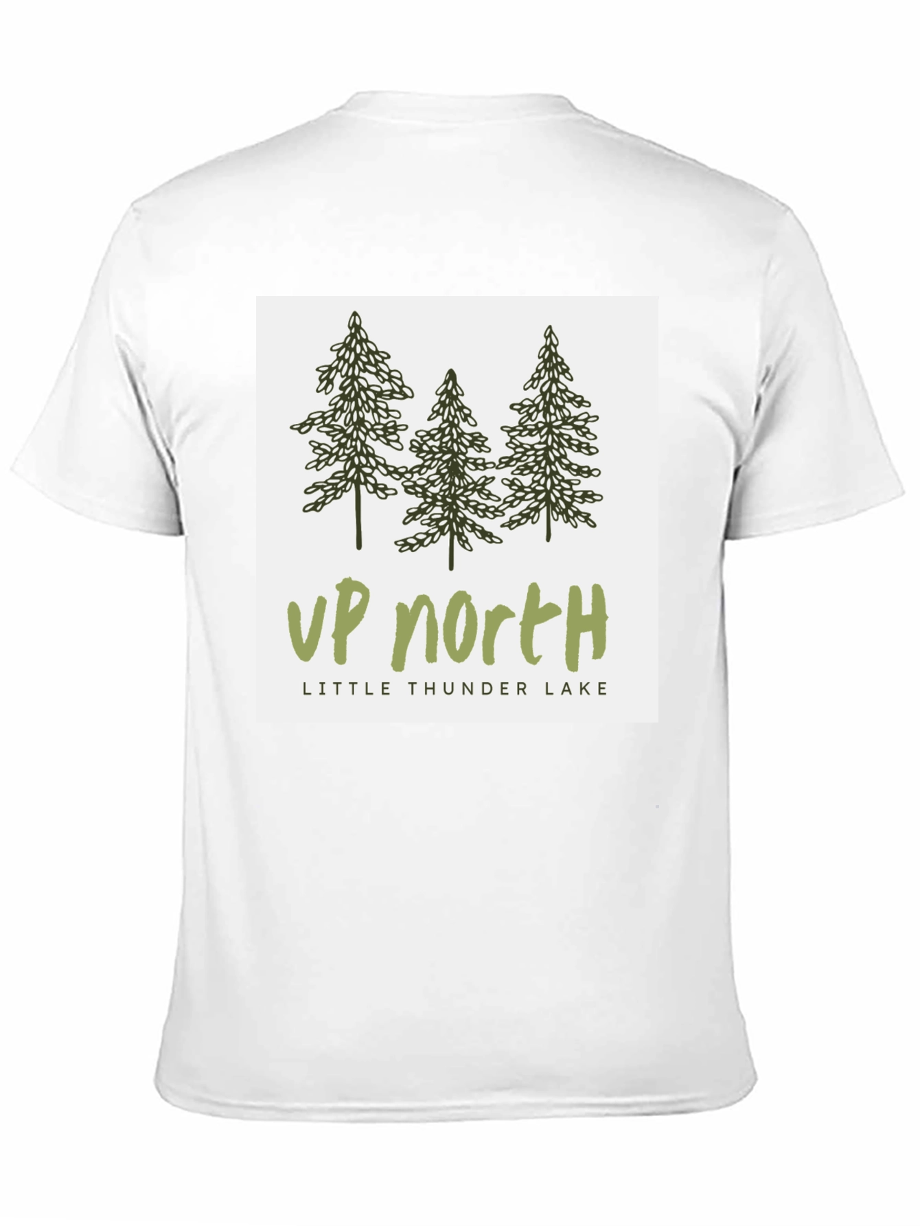 Up North Little Thunder Lake Black T-Shirt