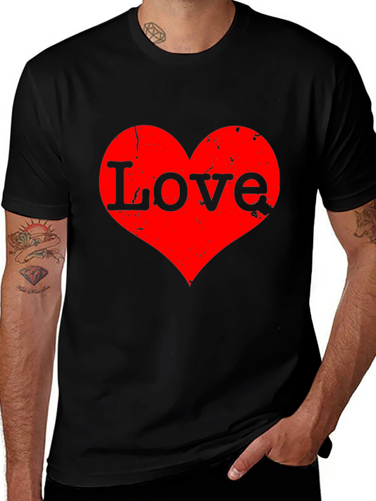 Love Heart Graphic Tee - Black T-Shirt