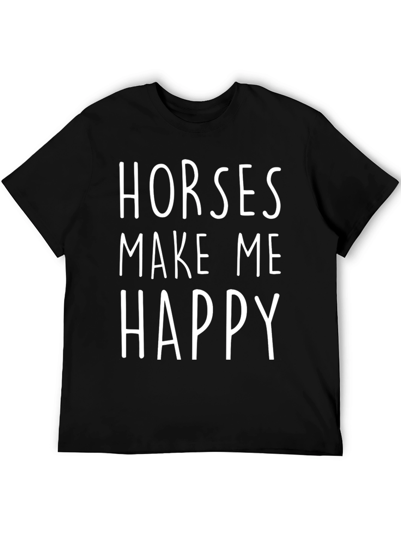 Horses Make Me Happy Graphic T-Shirt