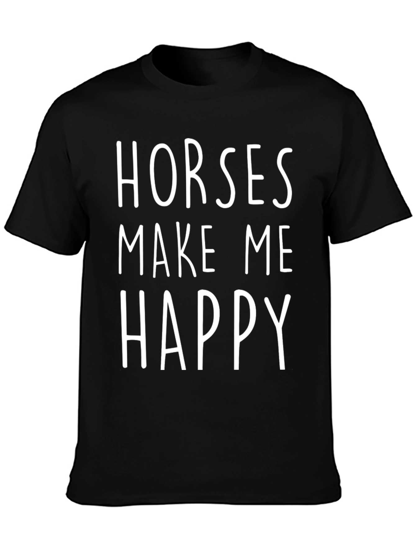 Horses Make Me Happy Graphic T-Shirt