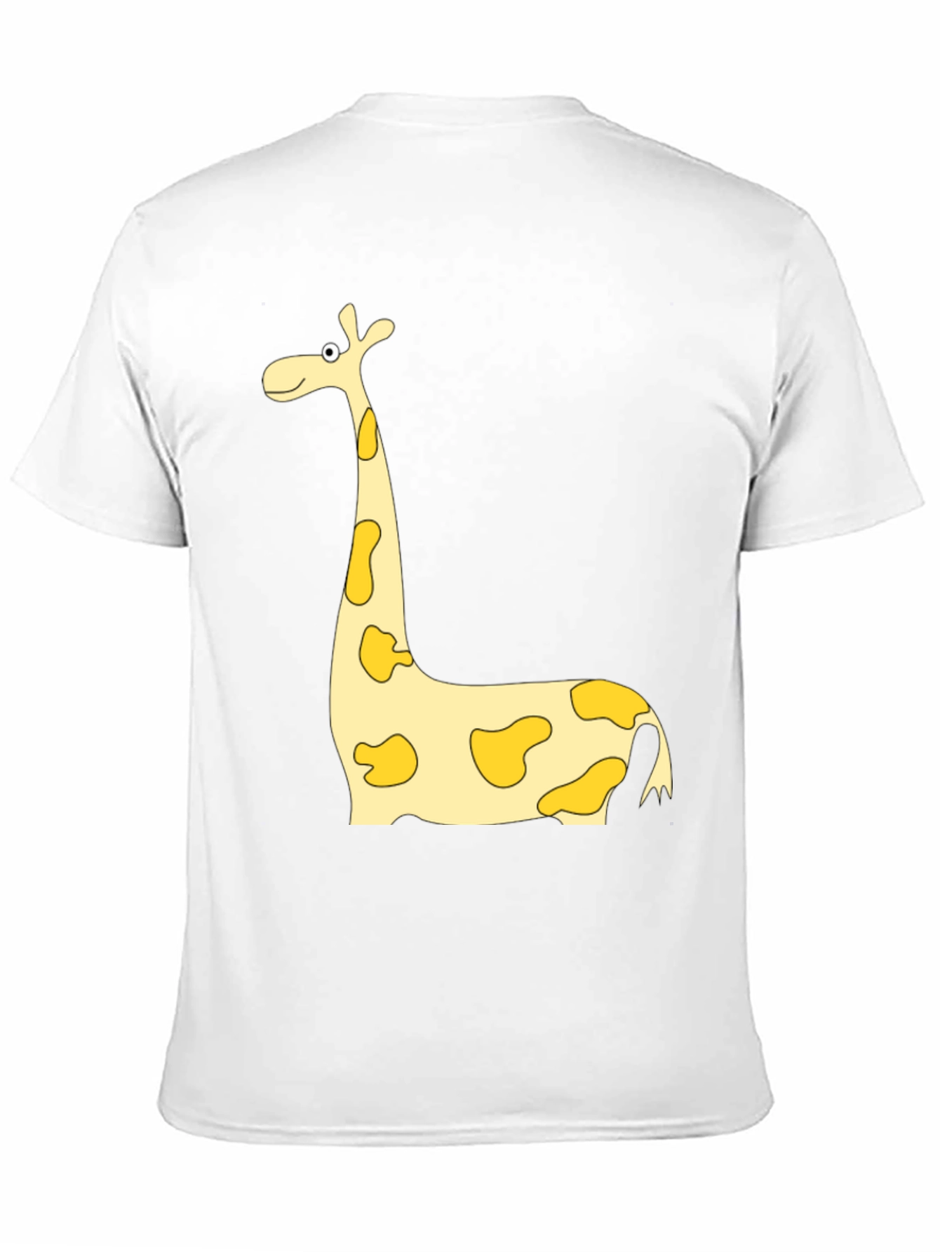 Giraffe Cartoon Print Black Tee