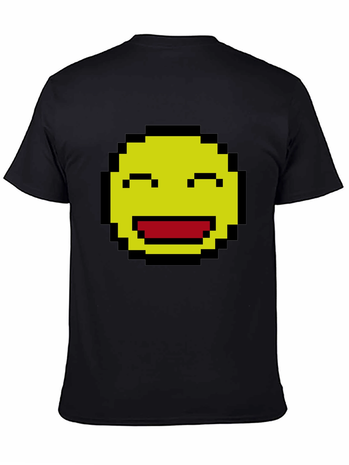 Pixel Smiley Face Graphic T-Shirt