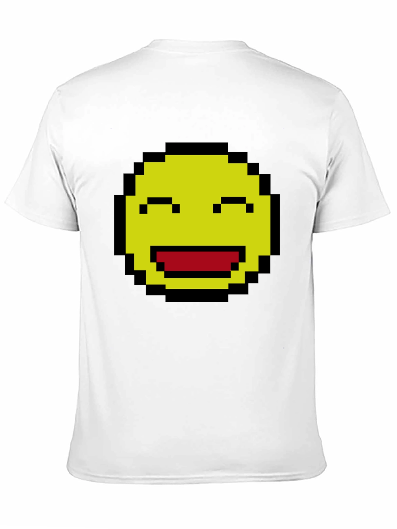 Pixel Smiley Face Graphic T-Shirt