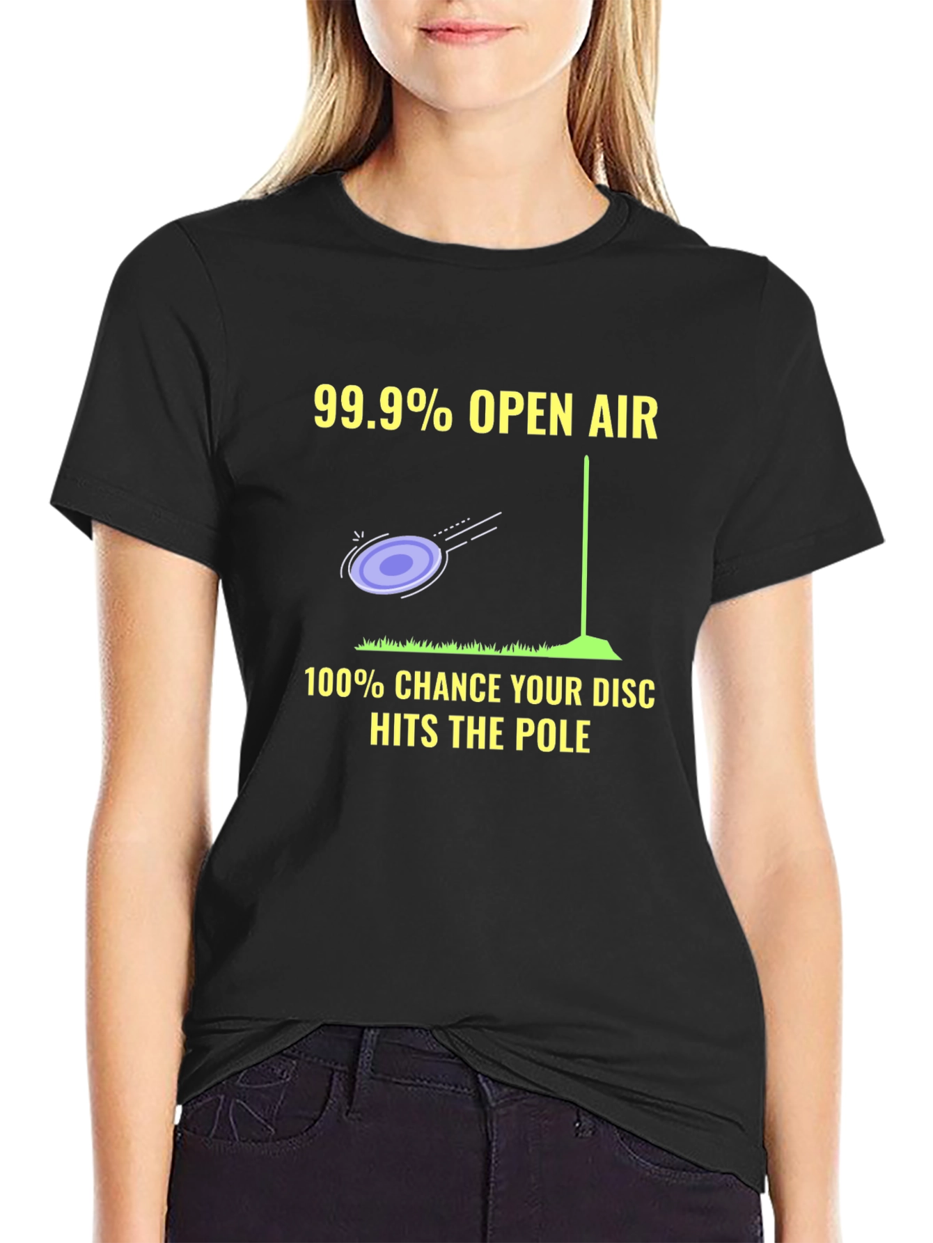 Funny Disc Golf T-Shirt: Open Air & Pole Hits!