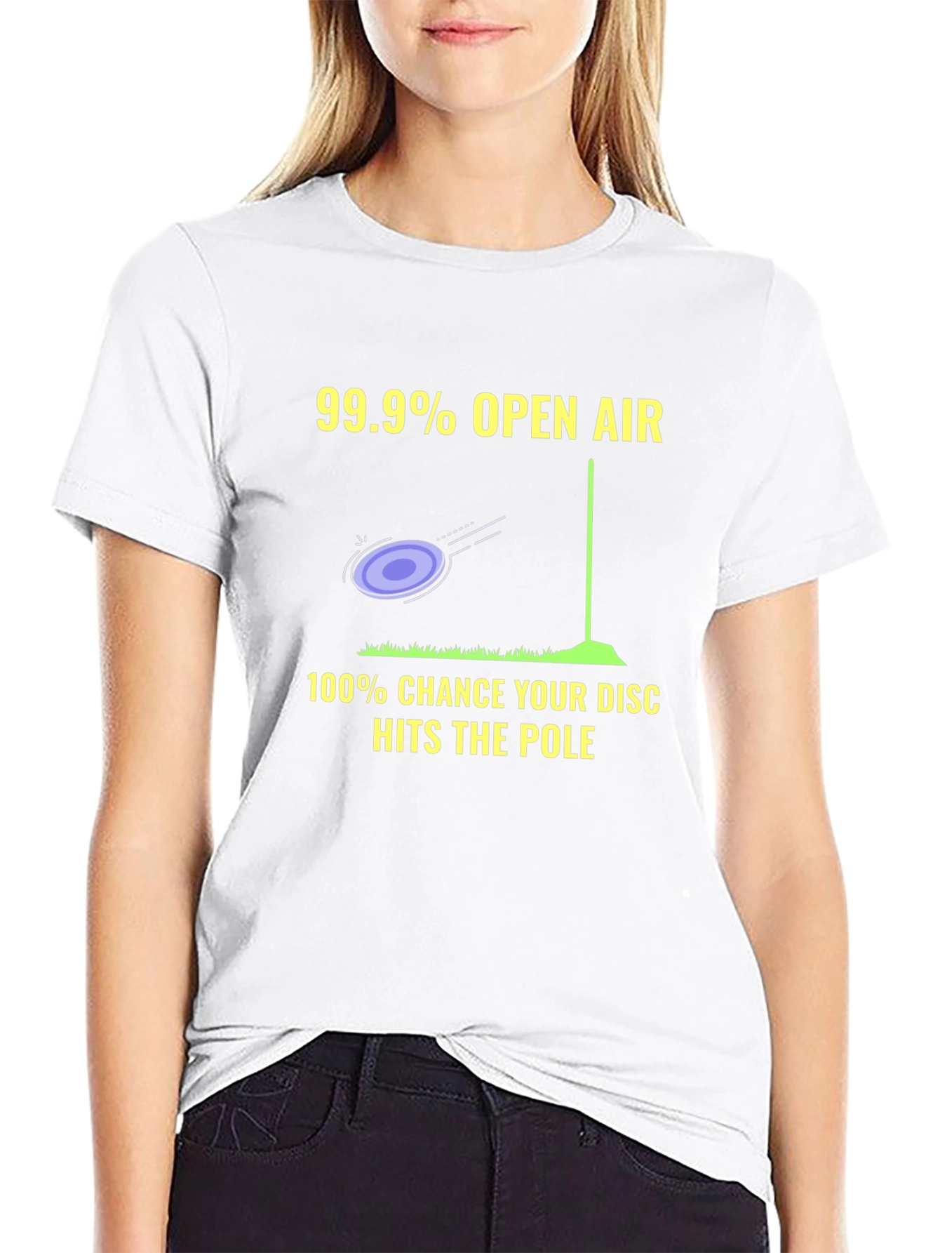 Funny Disc Golf T-Shirt: Open Air & Pole Hits!
