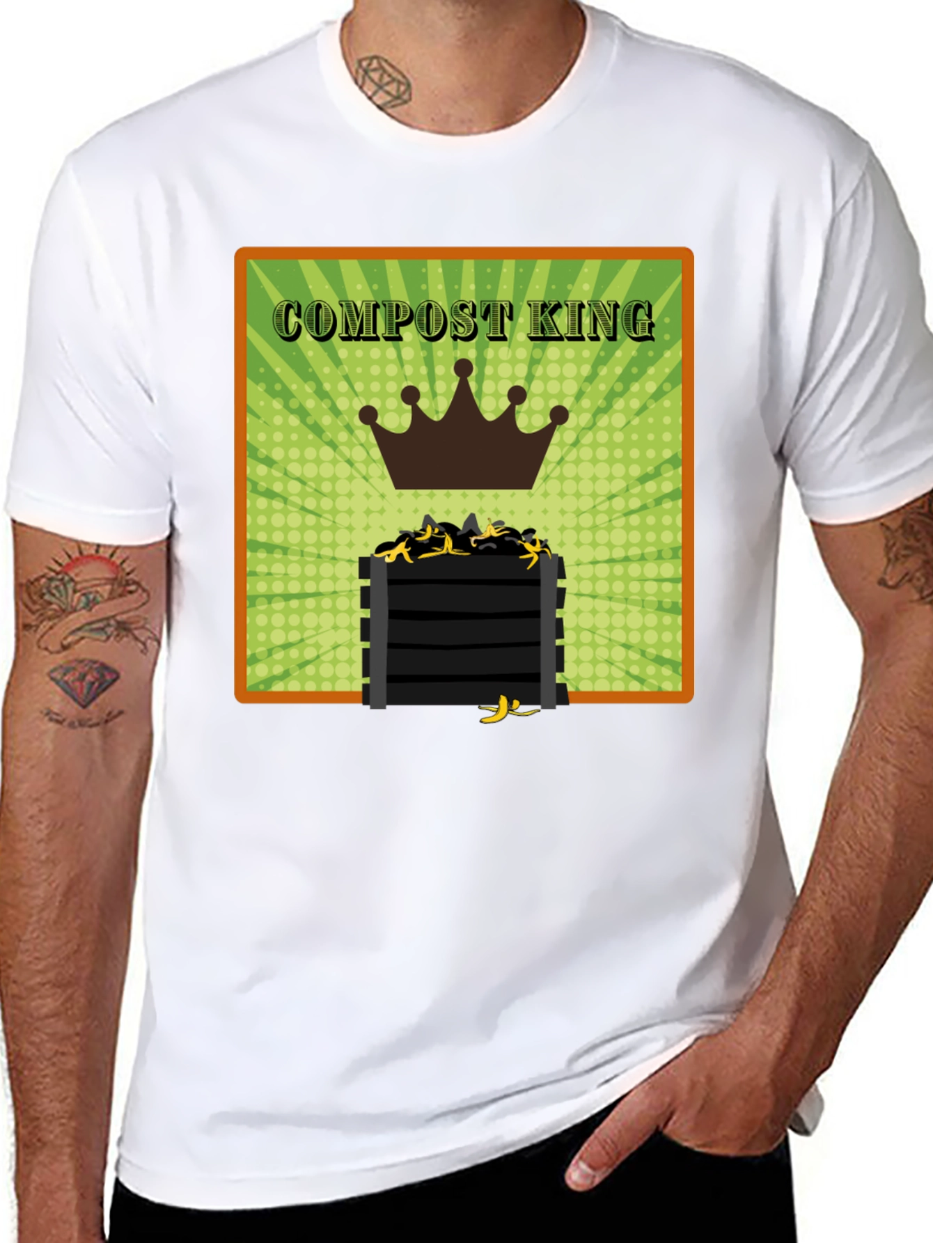 Compost King T-Shirt - Eco-Friendly Humor