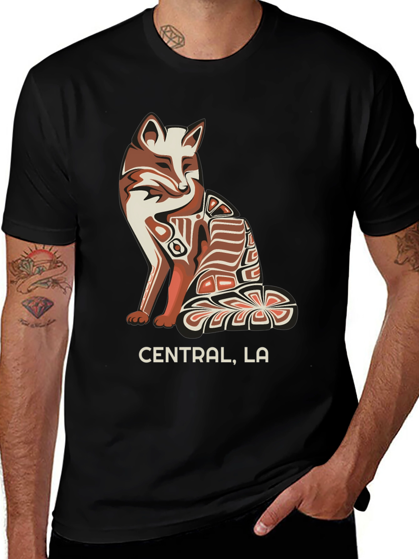 Central LA Fox Graphic Tee - Stylish Urban T-Shirt