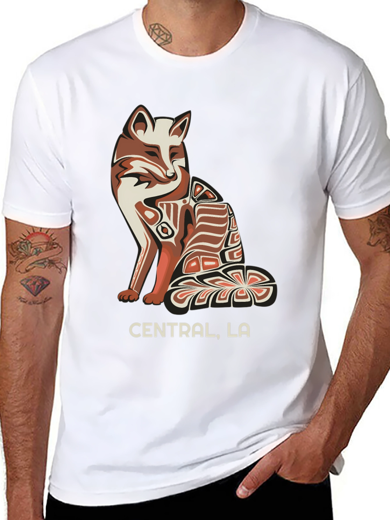Central LA Fox Graphic Tee - Stylish Urban T-Shirt