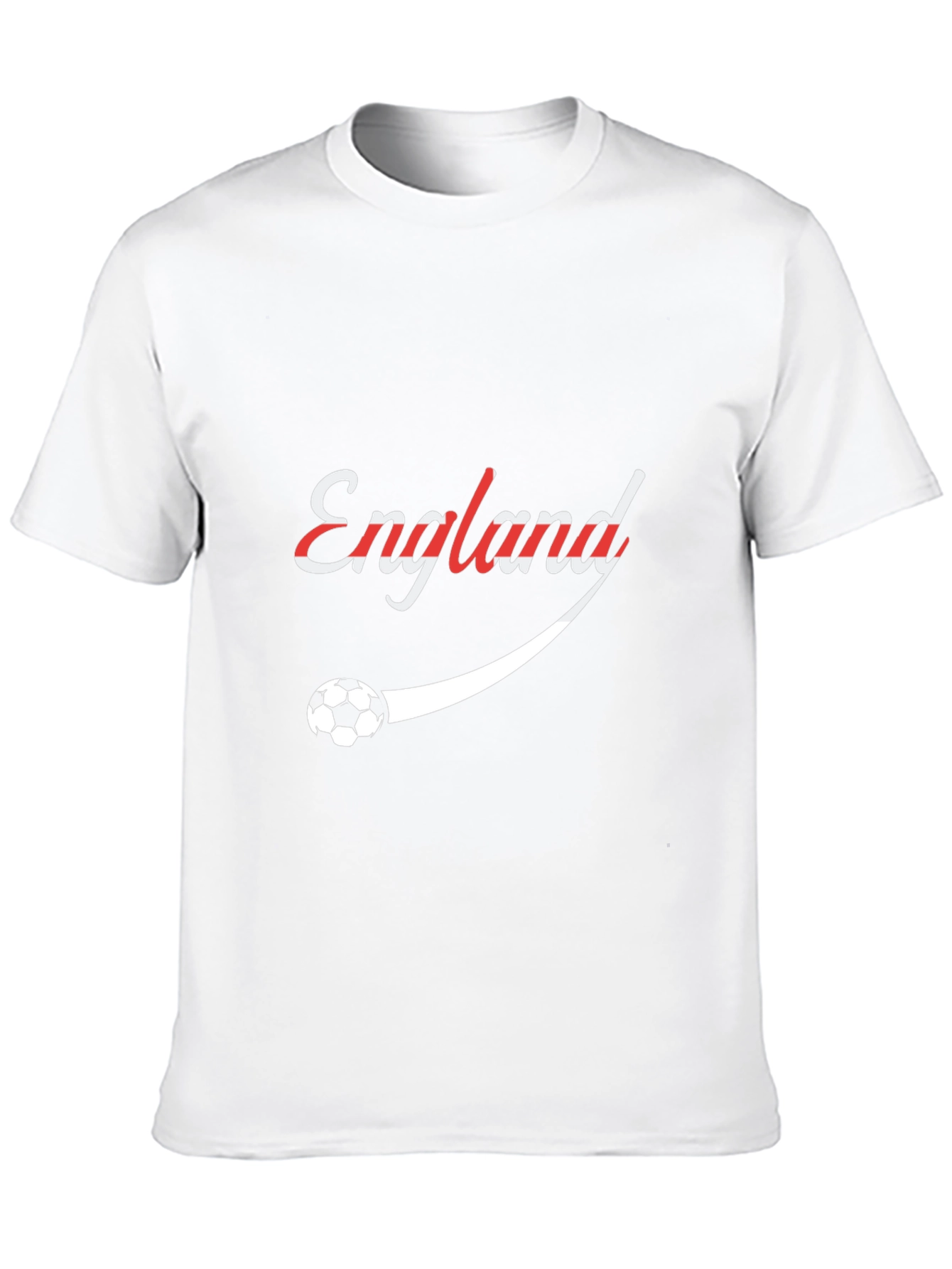 England Soccer Graphic Tee - Black Cotton T-Shirt
