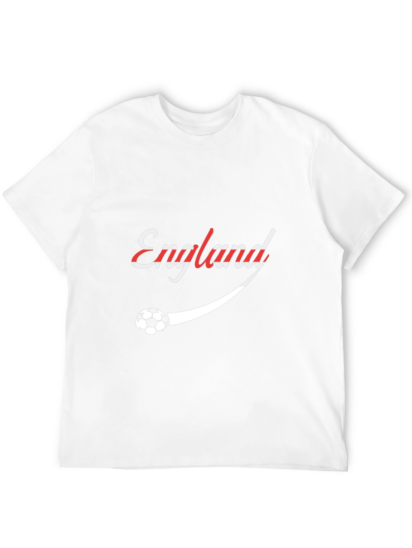 England Soccer Graphic Tee - Black Cotton T-Shirt