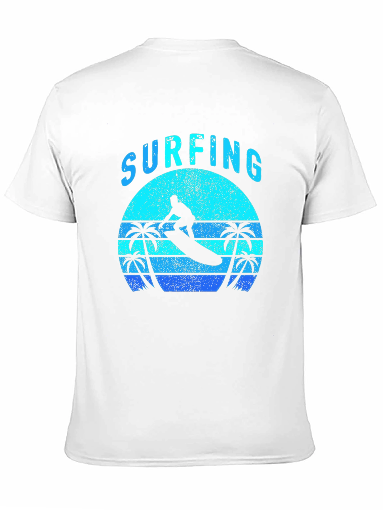 Surfing Silhouette Tee - Retro Beach Vibe