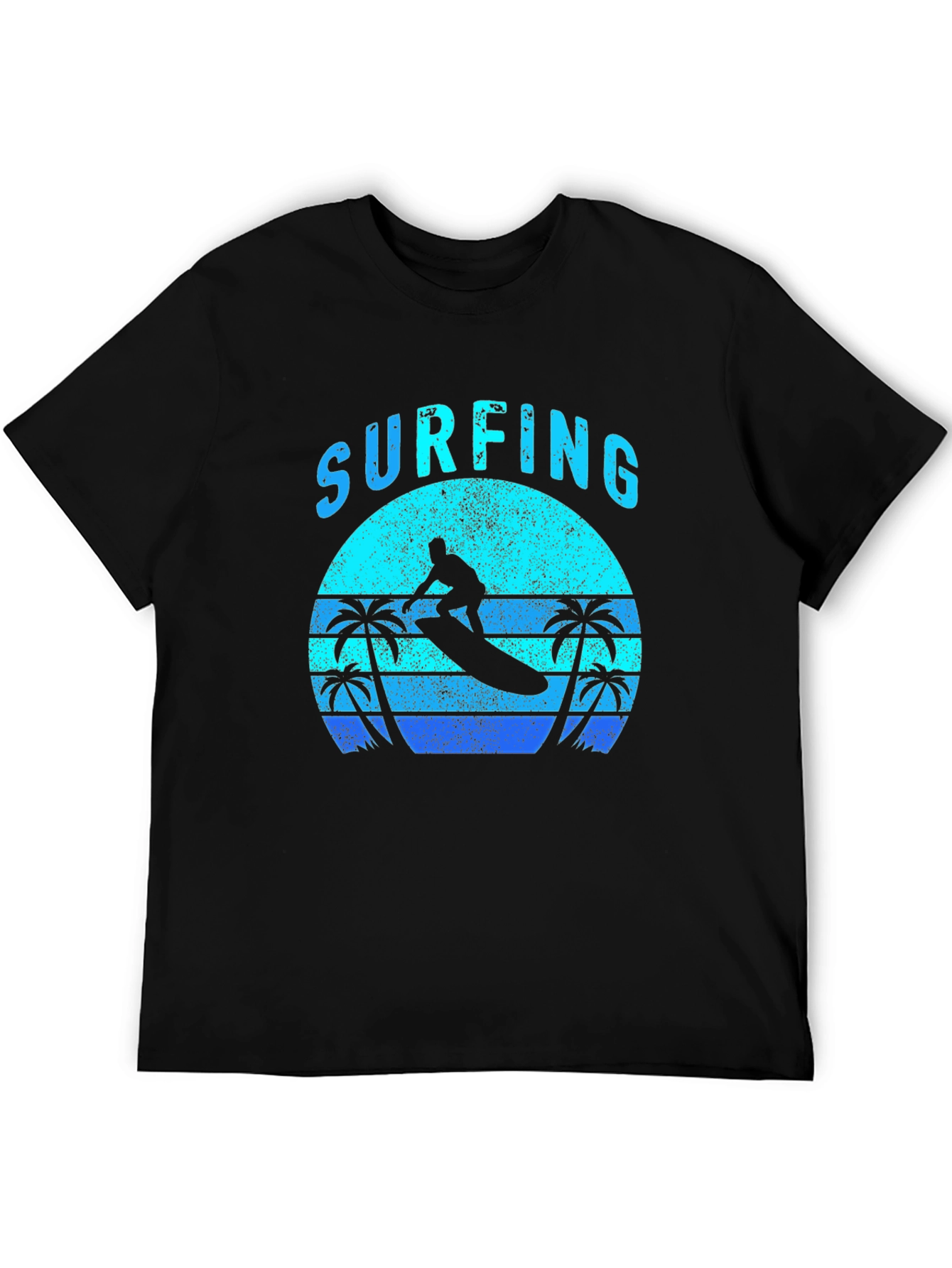 Surfing Silhouette Tee - Retro Beach Vibe