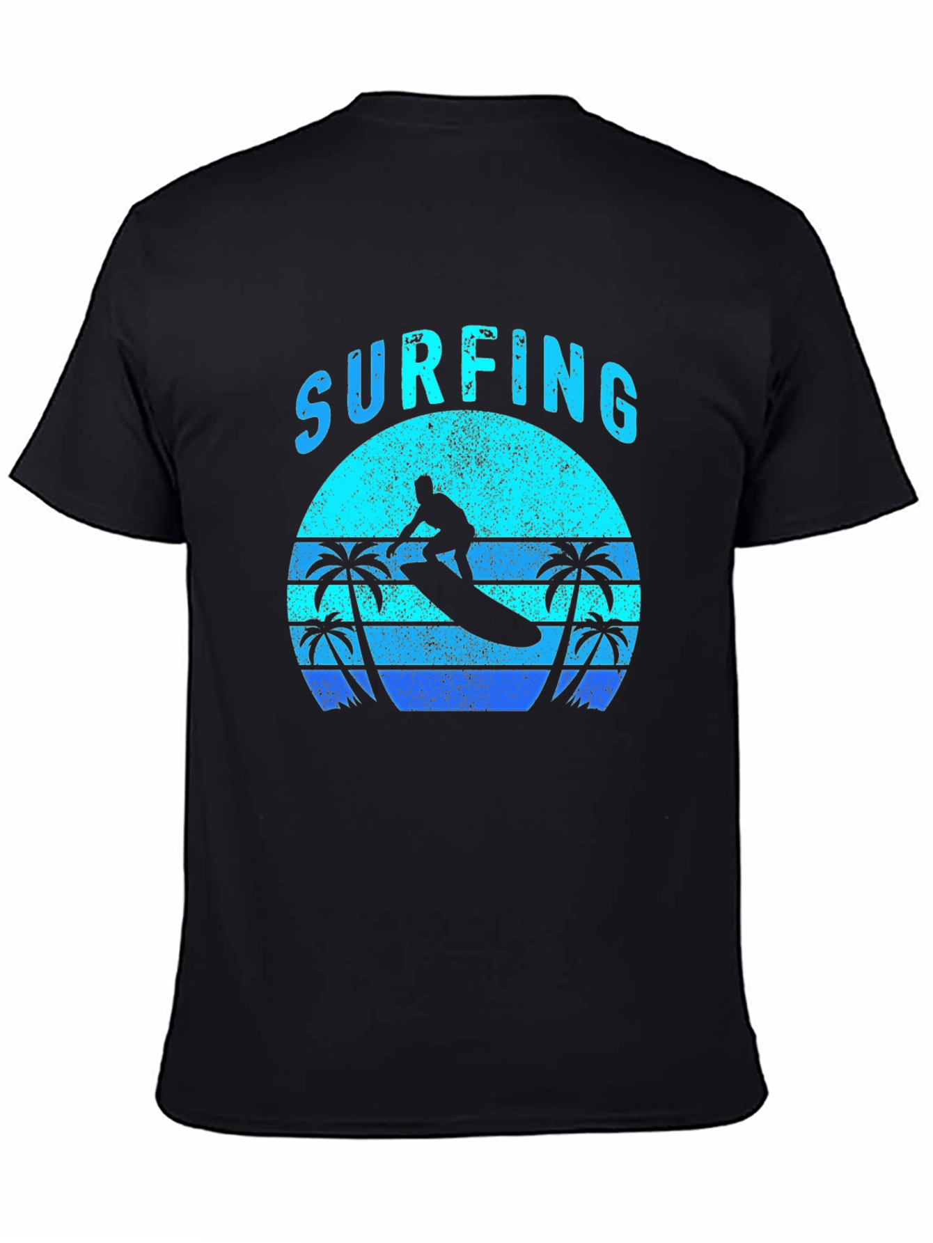 Surfing Silhouette Tee - Retro Beach Vibe