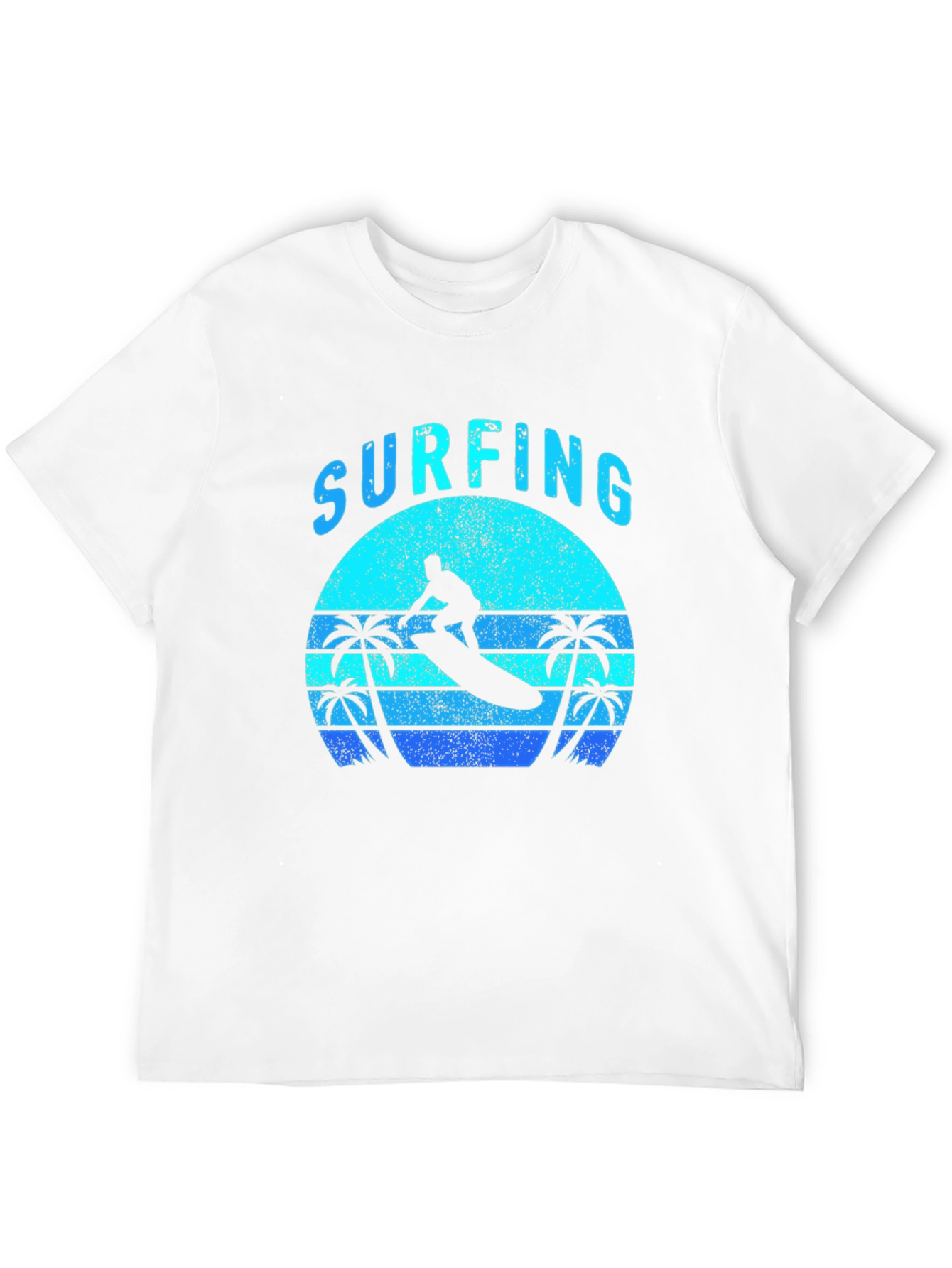 Surfing Silhouette Tee - Retro Beach Vibe