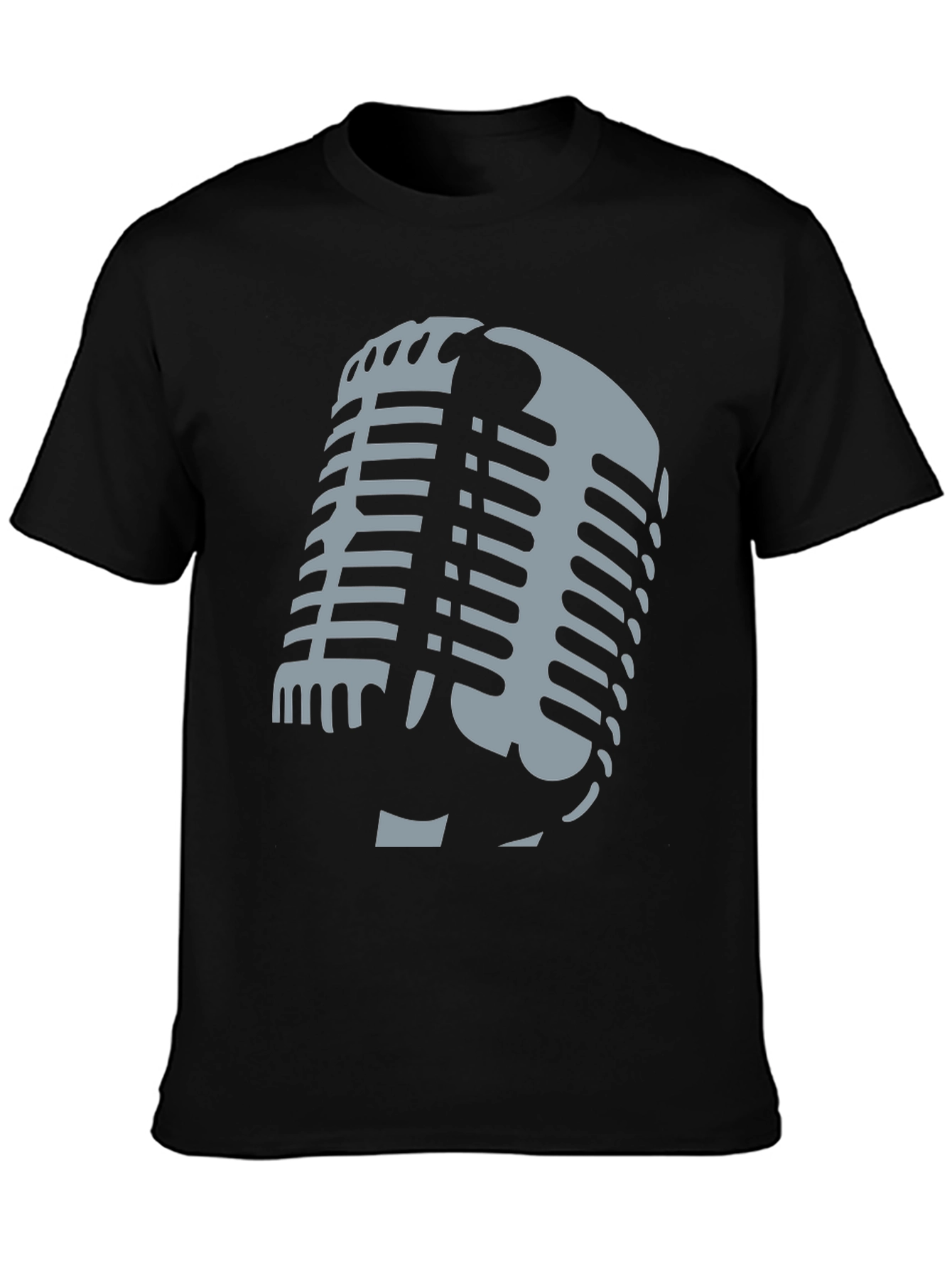 Retro Microphone Graphic T-Shirt - Classic Style