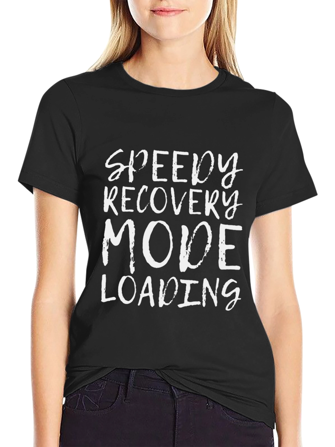 Speedy Recovery Mode Loading Black T-Shirt