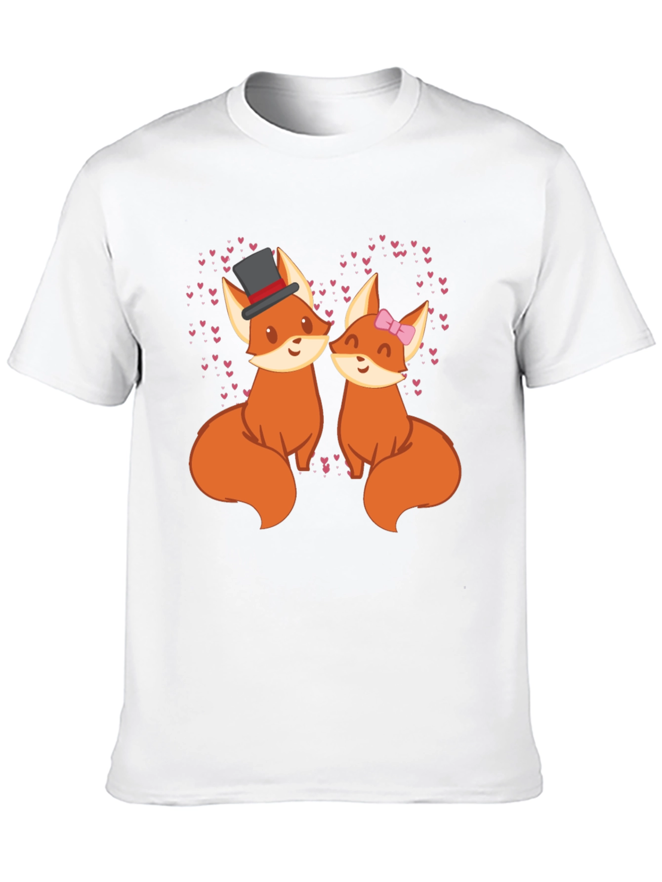 Fox Couple Valentines Day T-Shirt