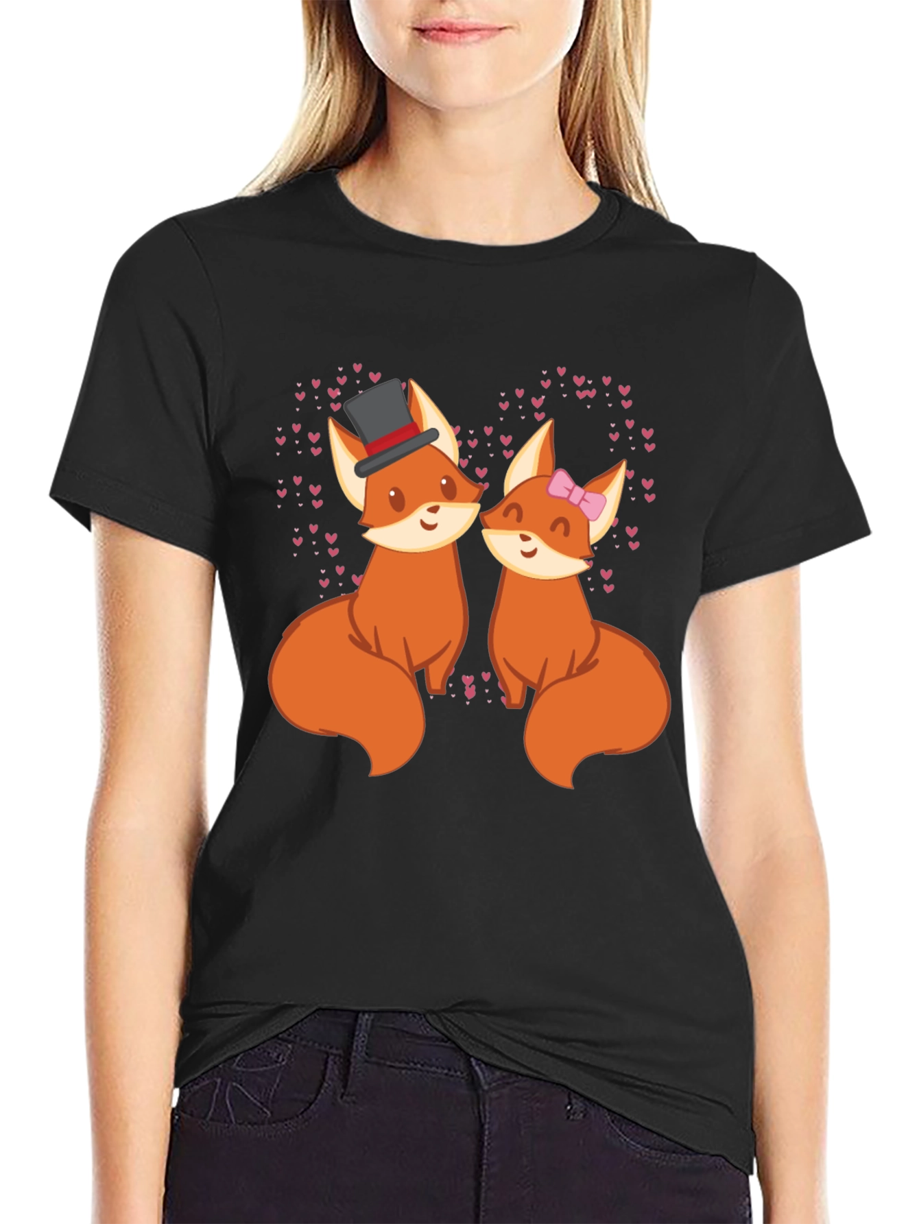 Fox Couple Valentines Day T-Shirt