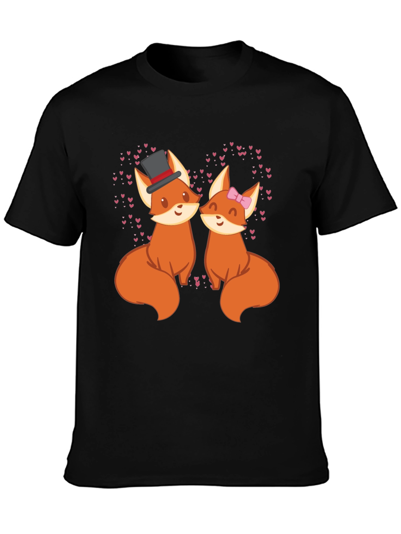 Fox Couple Valentines Day T-Shirt