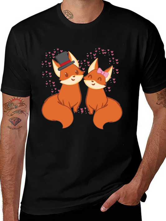 Fox Couple Valentines Day T-Shirt