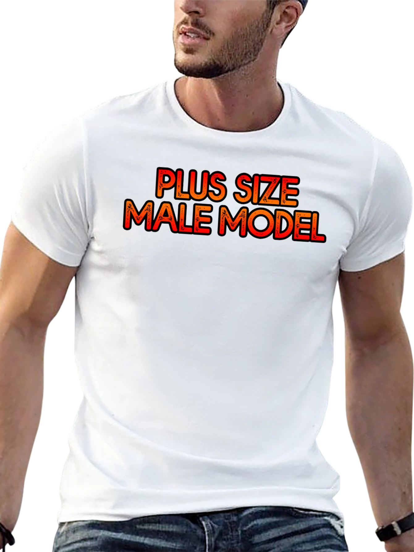 Plus Size Male Model Graphic Tee