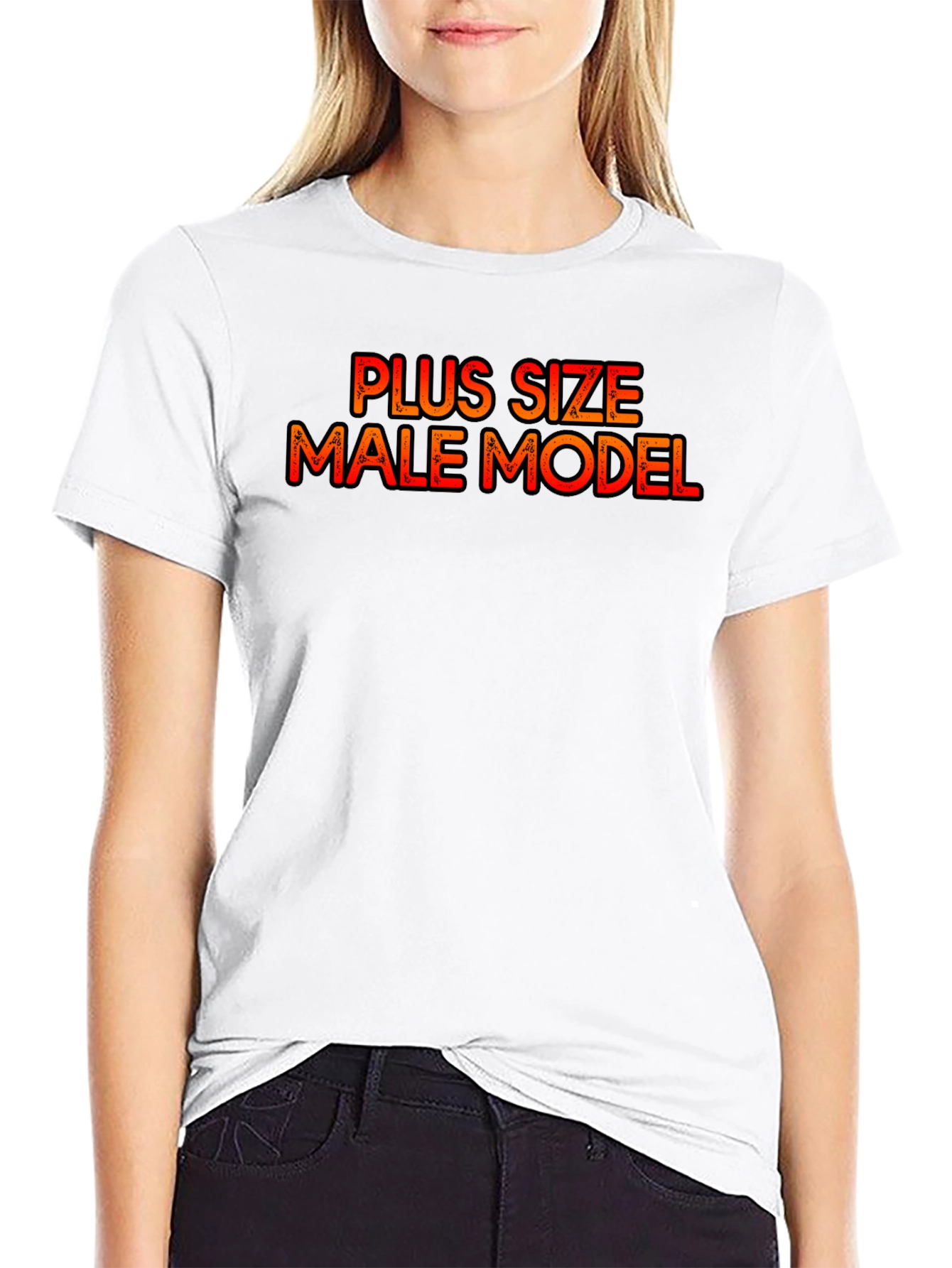 Plus Size Male Model Graphic Tee