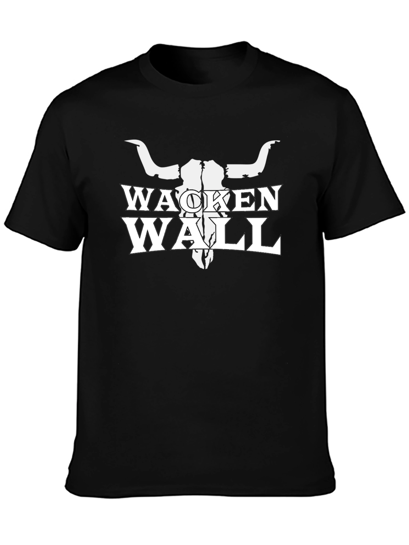 Wacken Wall T-Shirt: Heavy Metal Bull Skull Tee