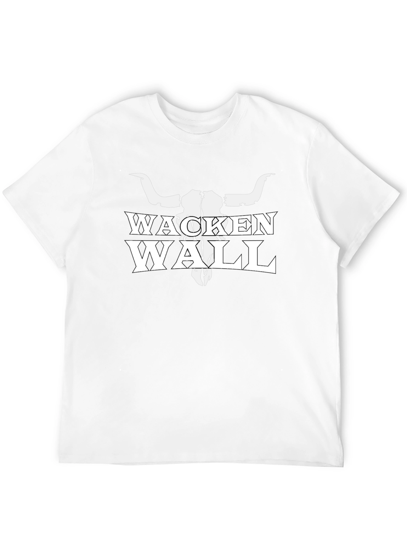 Wacken Wall T-Shirt: Heavy Metal Bull Skull Tee