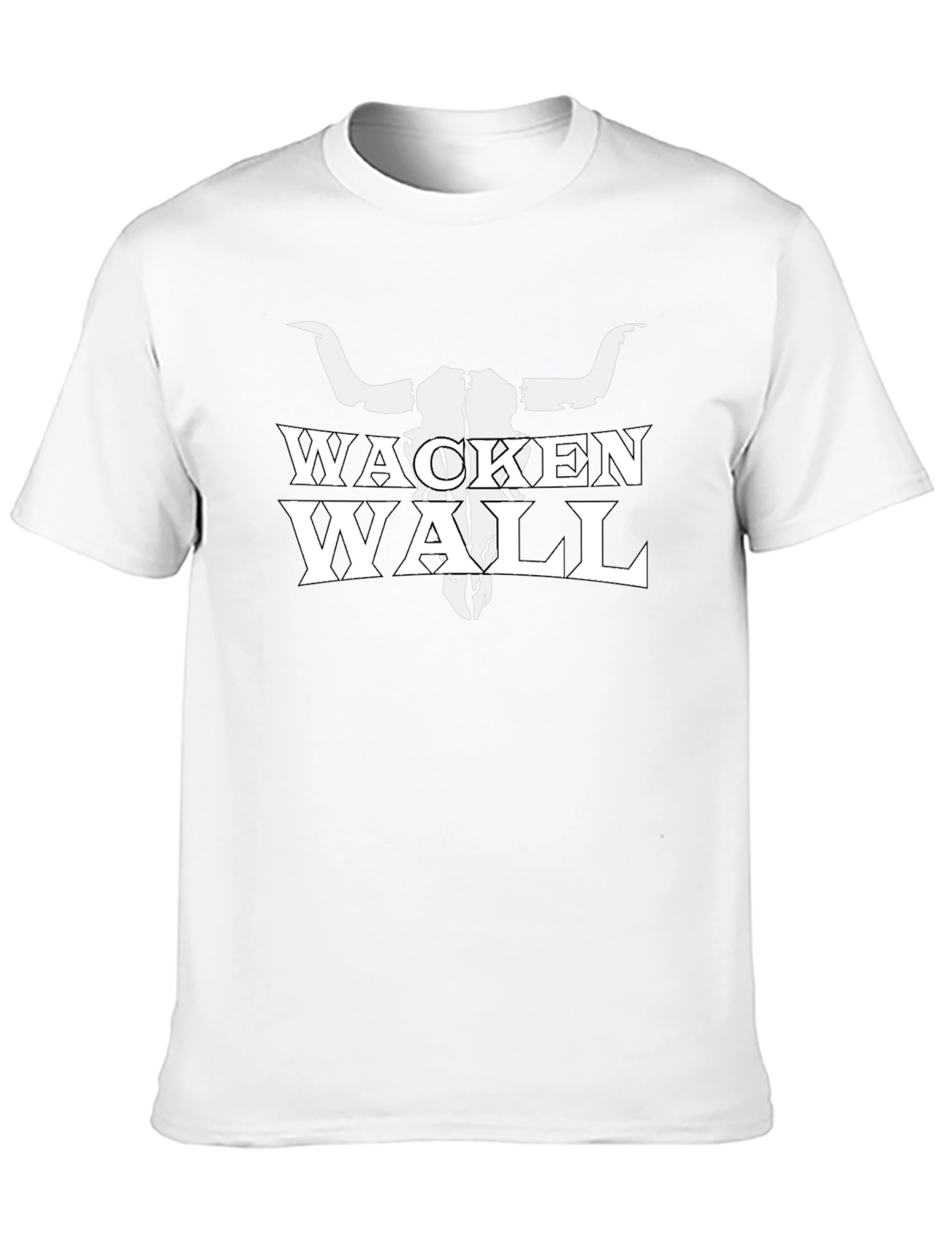 Wacken Wall T-Shirt: Heavy Metal Bull Skull Tee