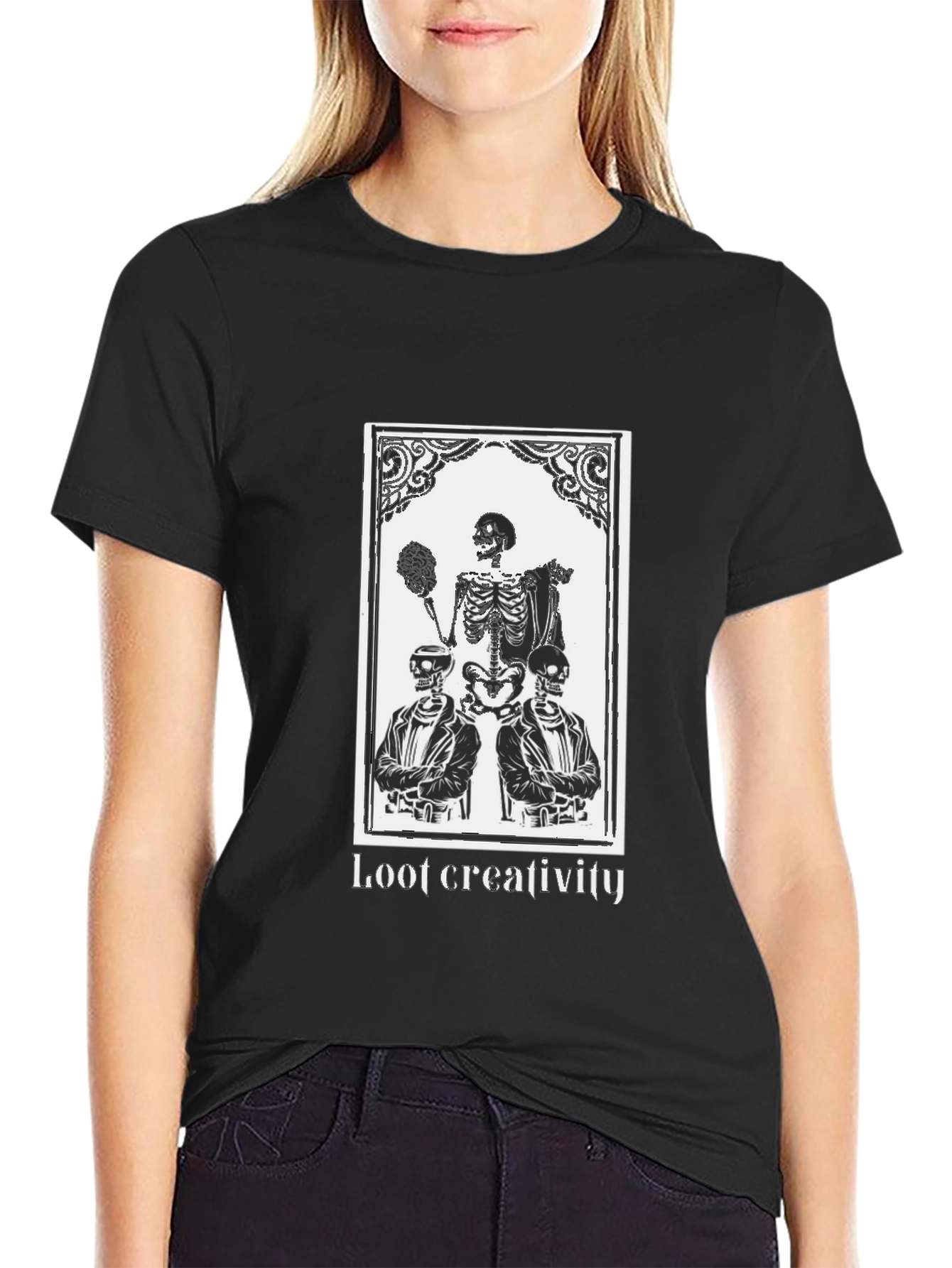 Loot Creativity Skeleton Graphic T-Shirt - Unisex