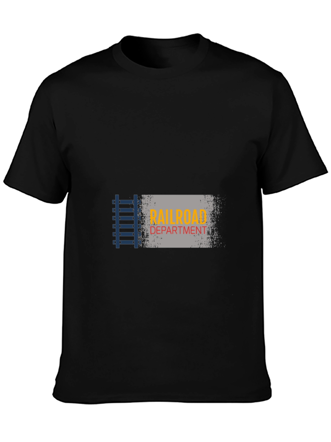 Railroad Department Graphic Tee - Black Cotton Blend