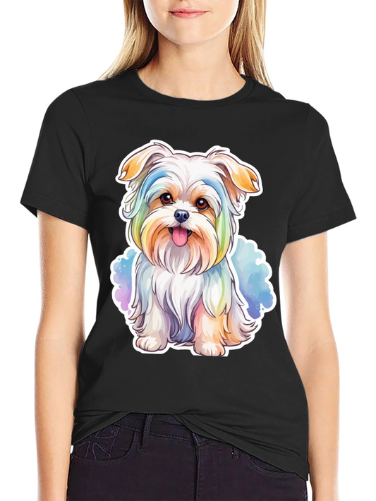 Rainbow Puppy Dog T-Shirt - Cute Pet Lover Tee