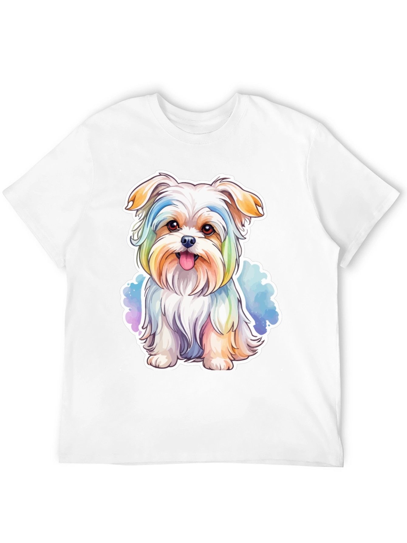 Rainbow Puppy Dog T-Shirt - Cute Pet Lover Tee