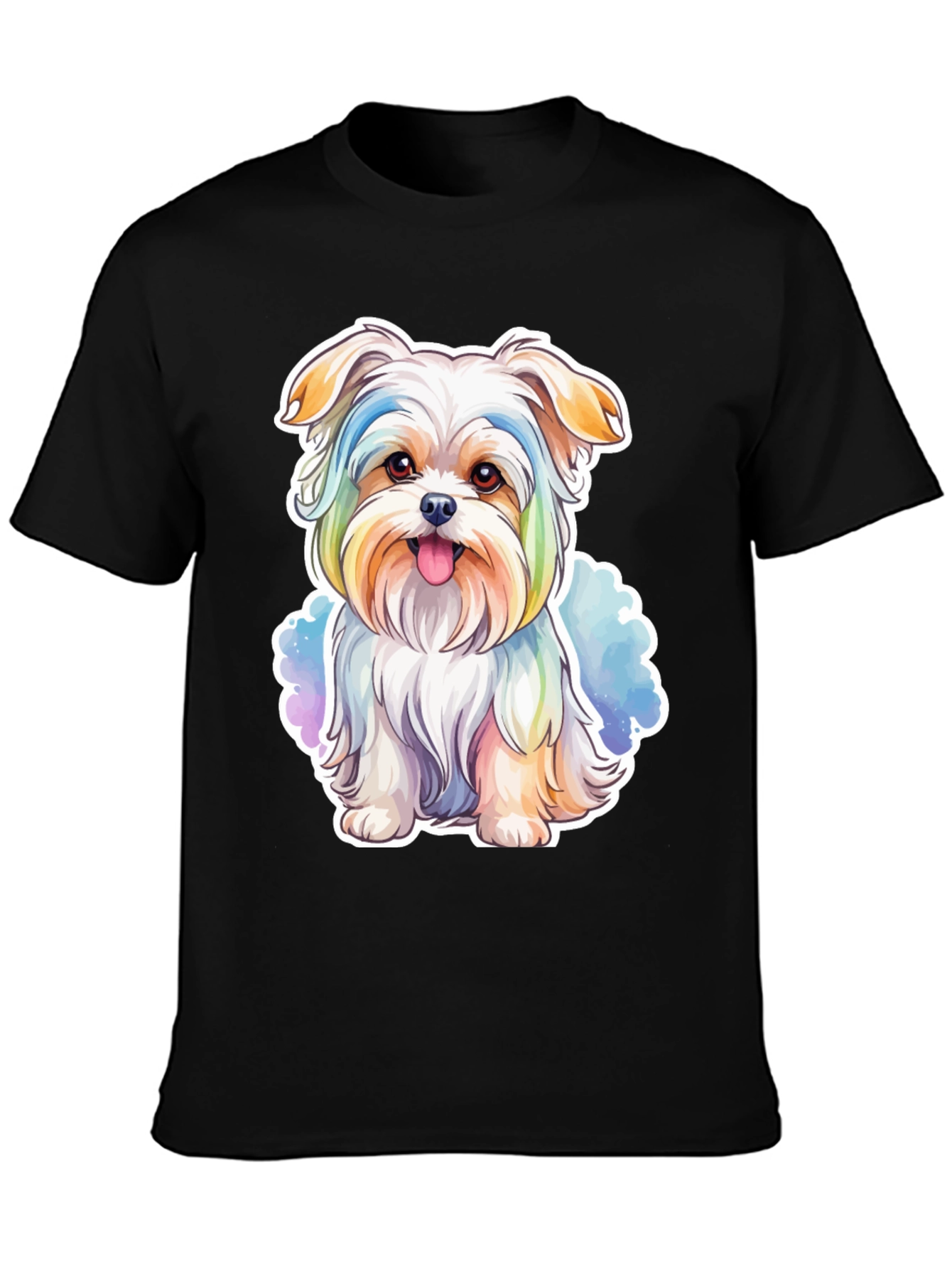 Rainbow Puppy Dog T-Shirt - Cute Pet Lover Tee